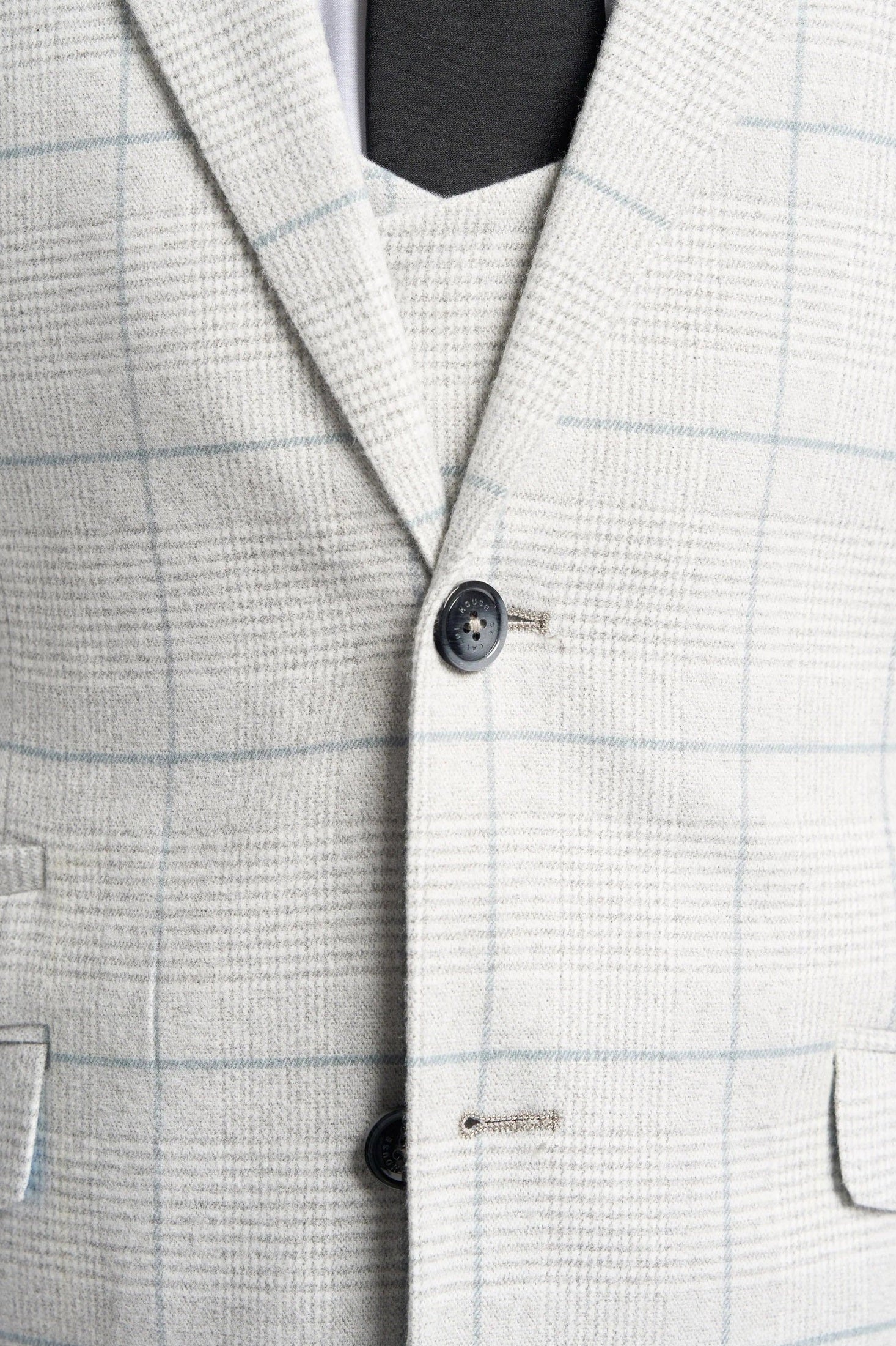 RADHIKA MENS SLIM FIT WHITE THREE PIECE SUIT