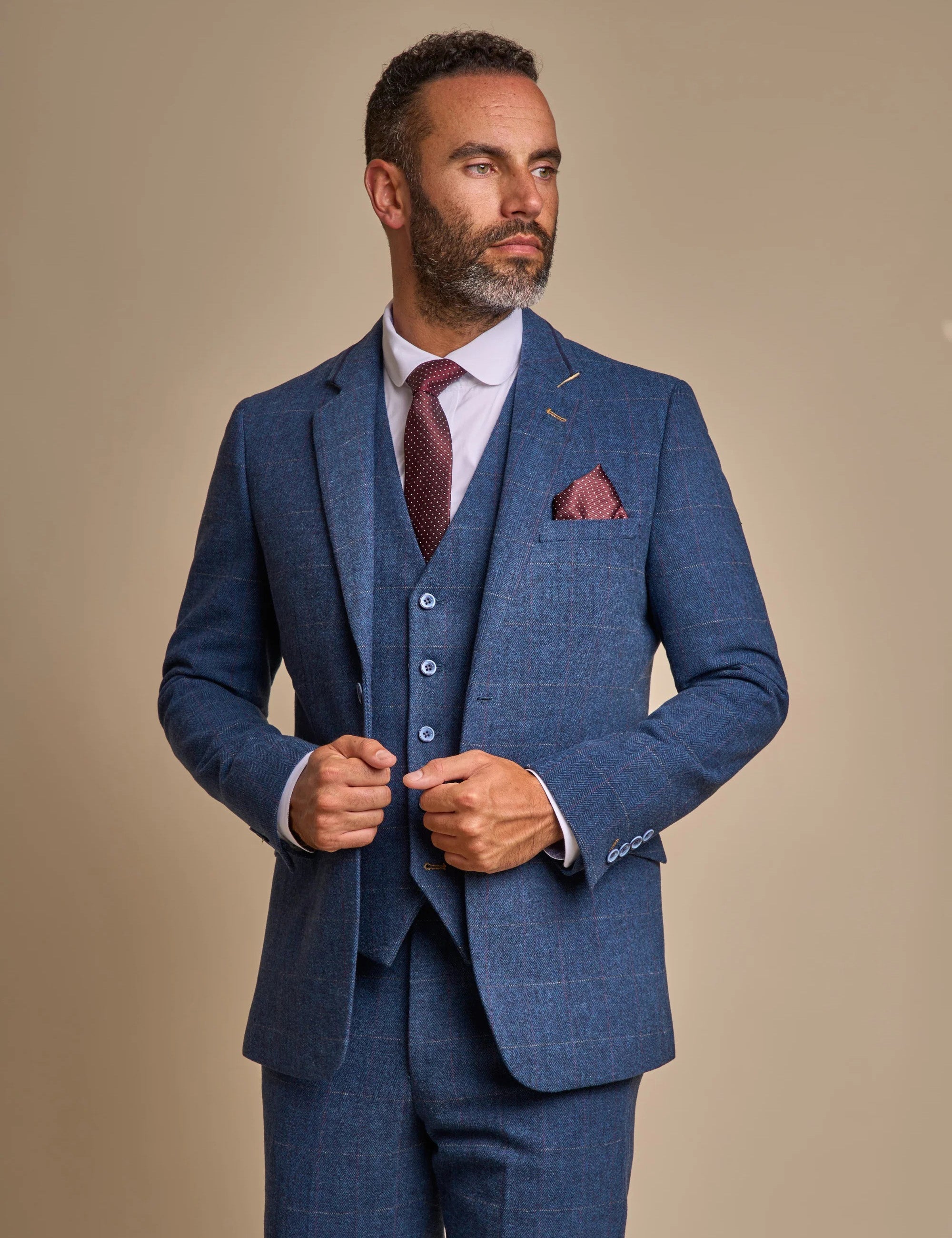 CARNEGI - BLUE TWEED CHECK BLAZER