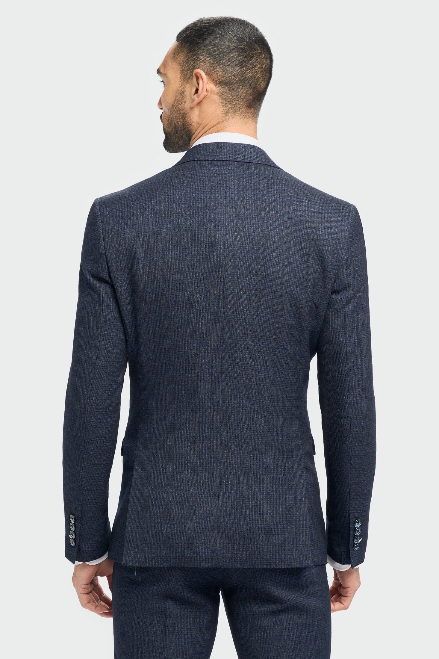 MENS CARIDI NAVY THREE PIECE SUIT