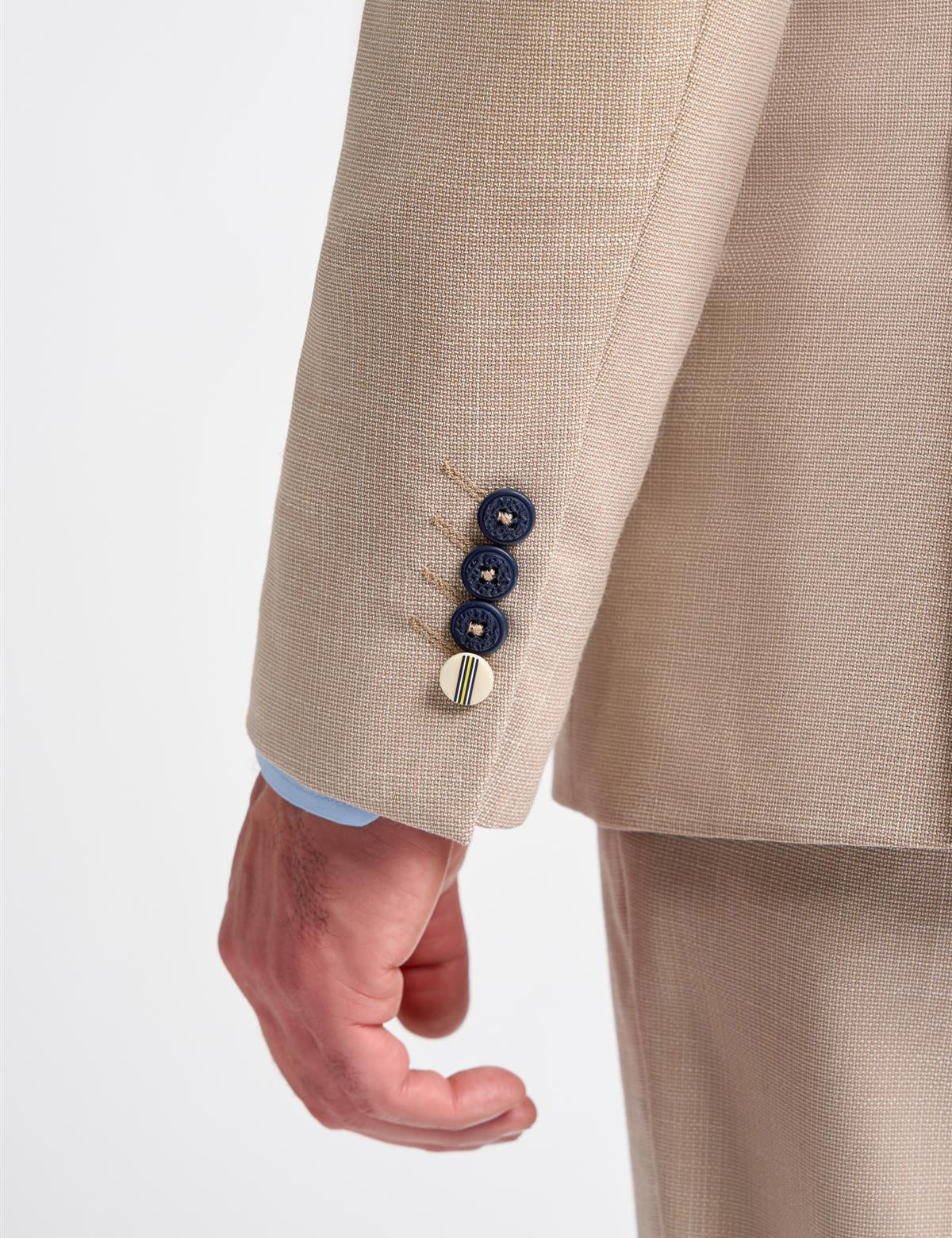 MIAMI – STONE TAILORED FIT LINEN BLEND BLAZER