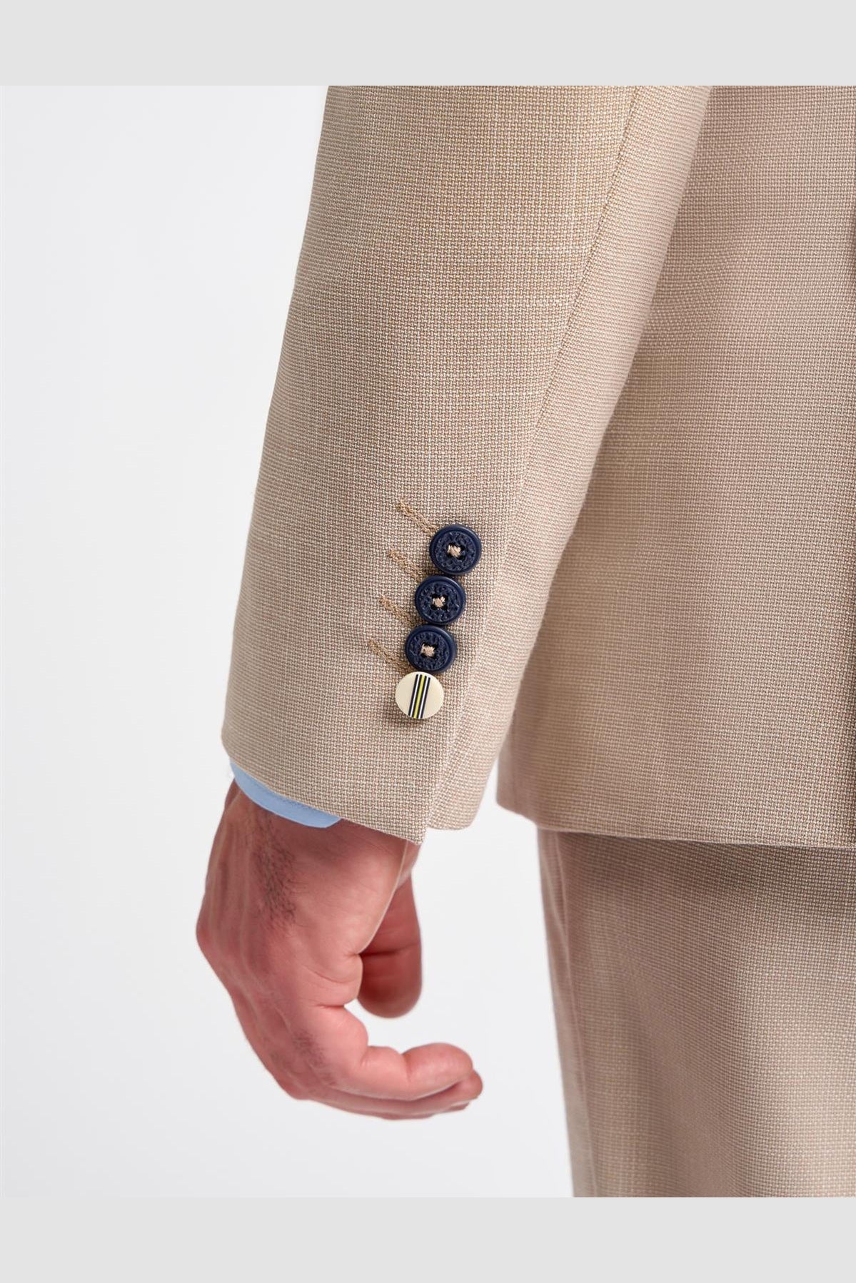 MIAMI – STONE TAILORED FIT LINEN BLEND BLAZER