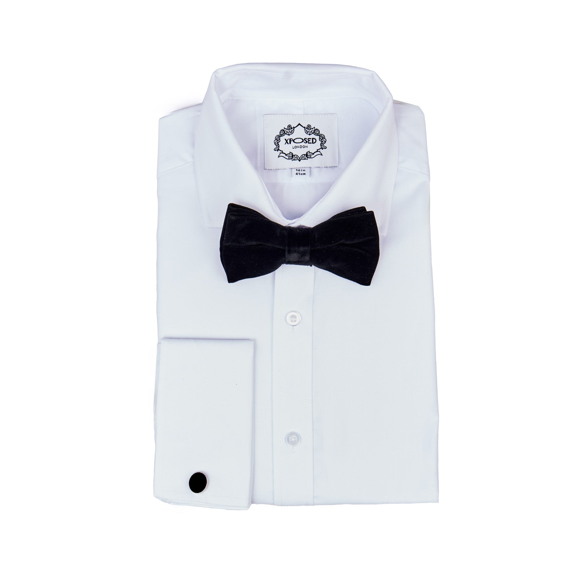 BLACK VELVET BOW TIE SET