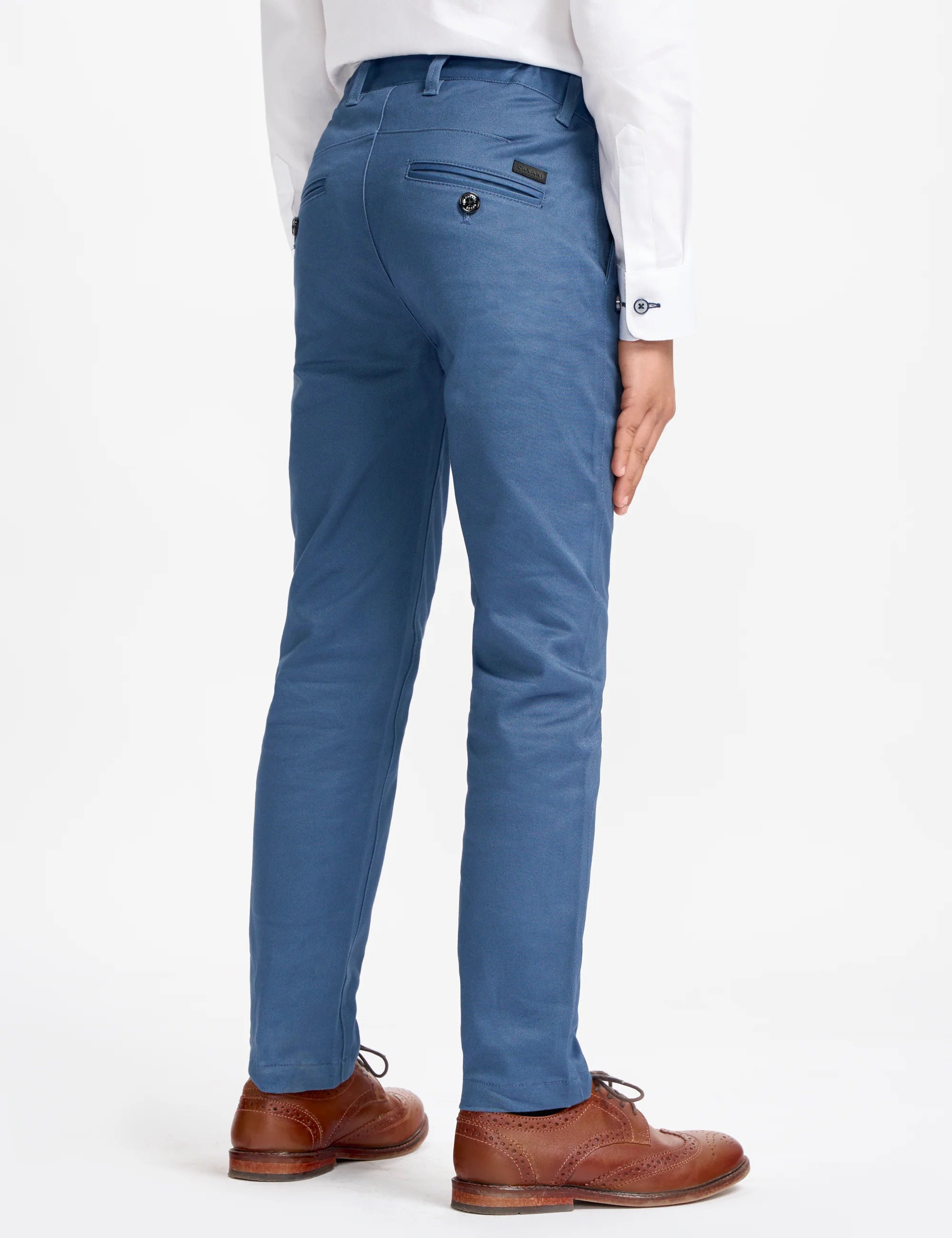 Cavani – Boys Cotton Chinos Trousers in Cobalt Blue