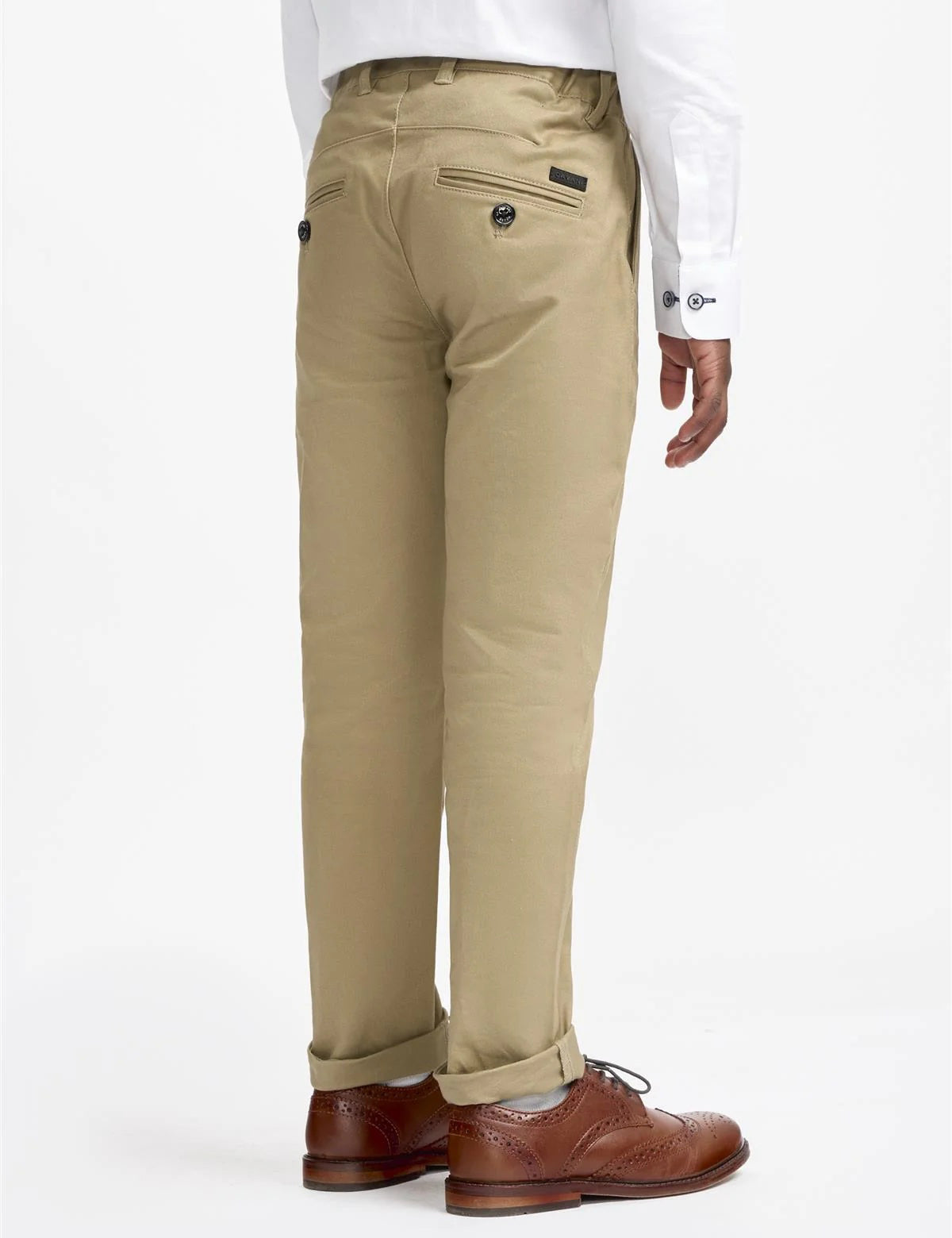 Cavani – Boys Cotton Chinos Trousers in Khaki Stone