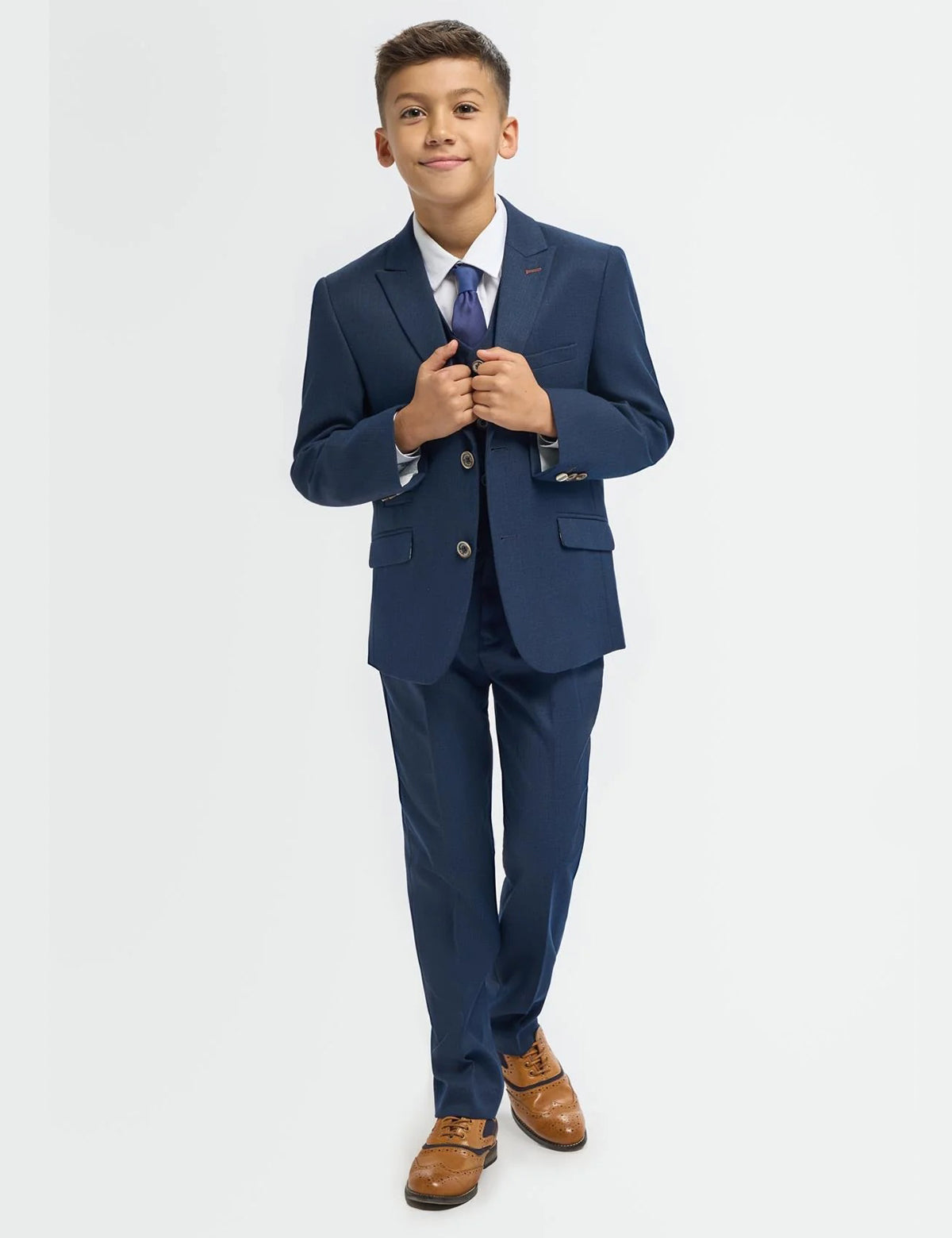 Cavani – Tropez Boys Navy Blue 3 Piece Suit Tailored