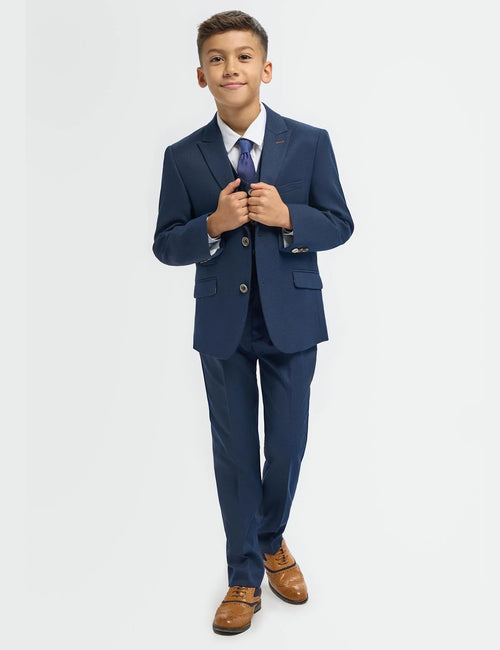 Cavani – Tropez Boys Navy Blue 3 Piece Suit Tailored