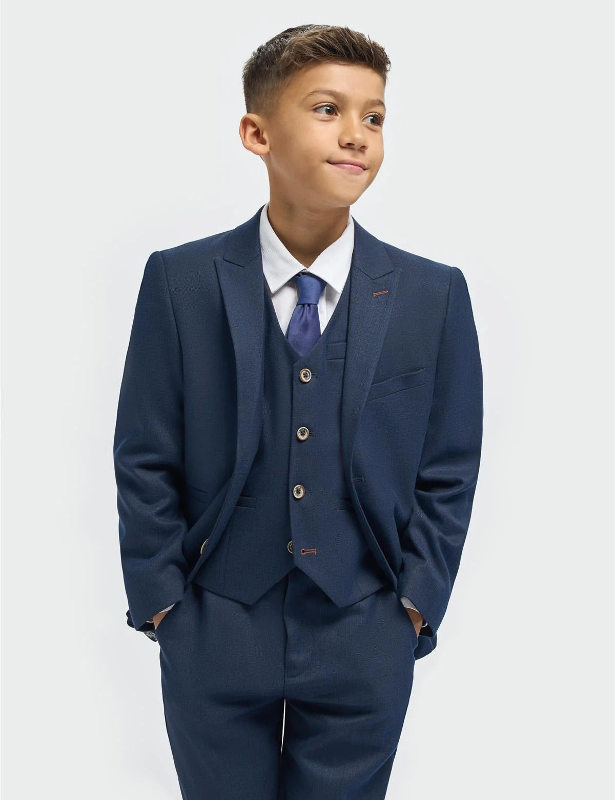 Cavani – Tropez Boys Navy Blue 3 Piece Suit Tailored