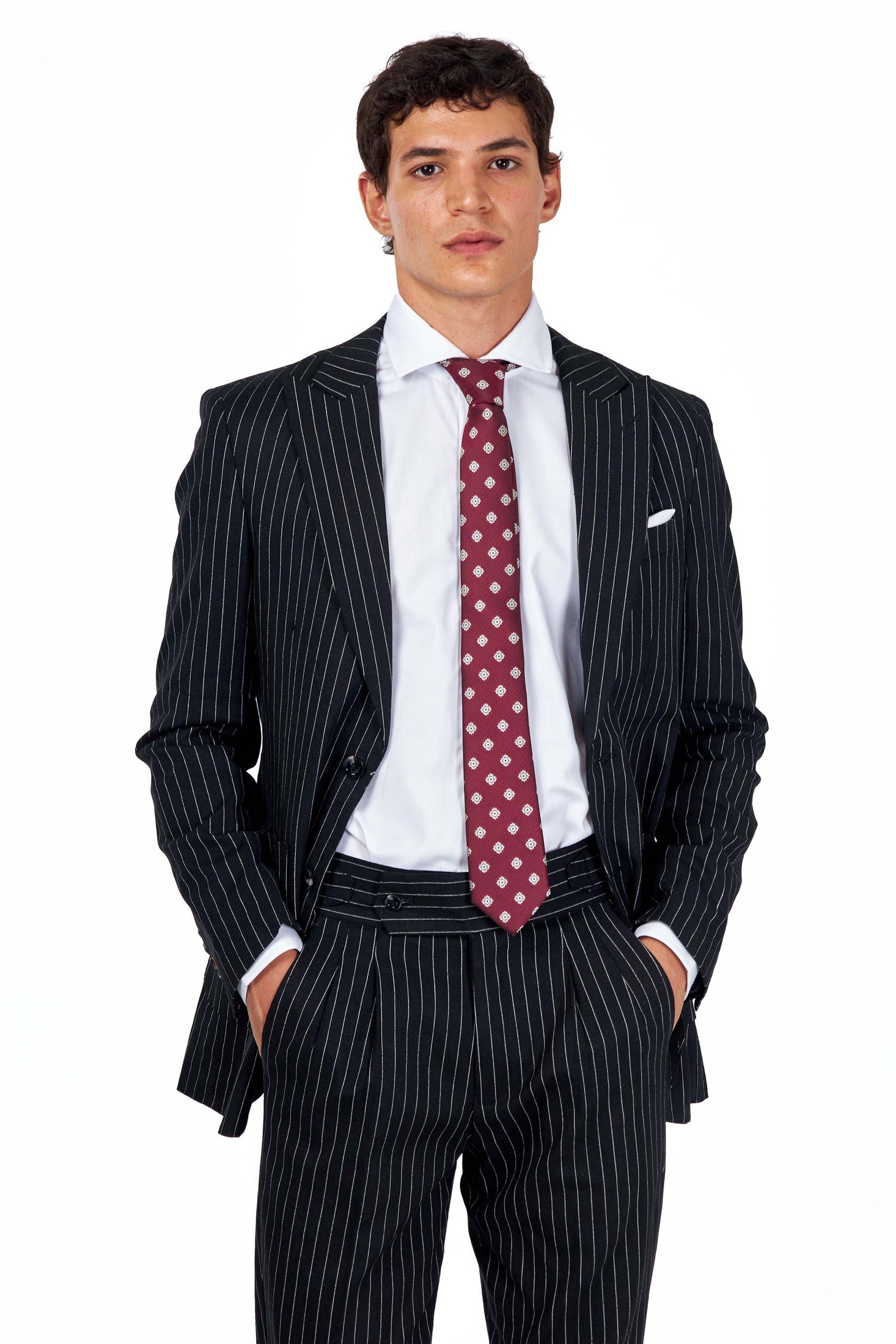 LLOYD – Black Pinstripe Pure Linen Jacket