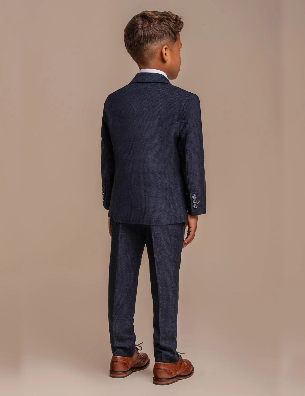 CARIDI NAVY THREE PIECE BOYS SUIT