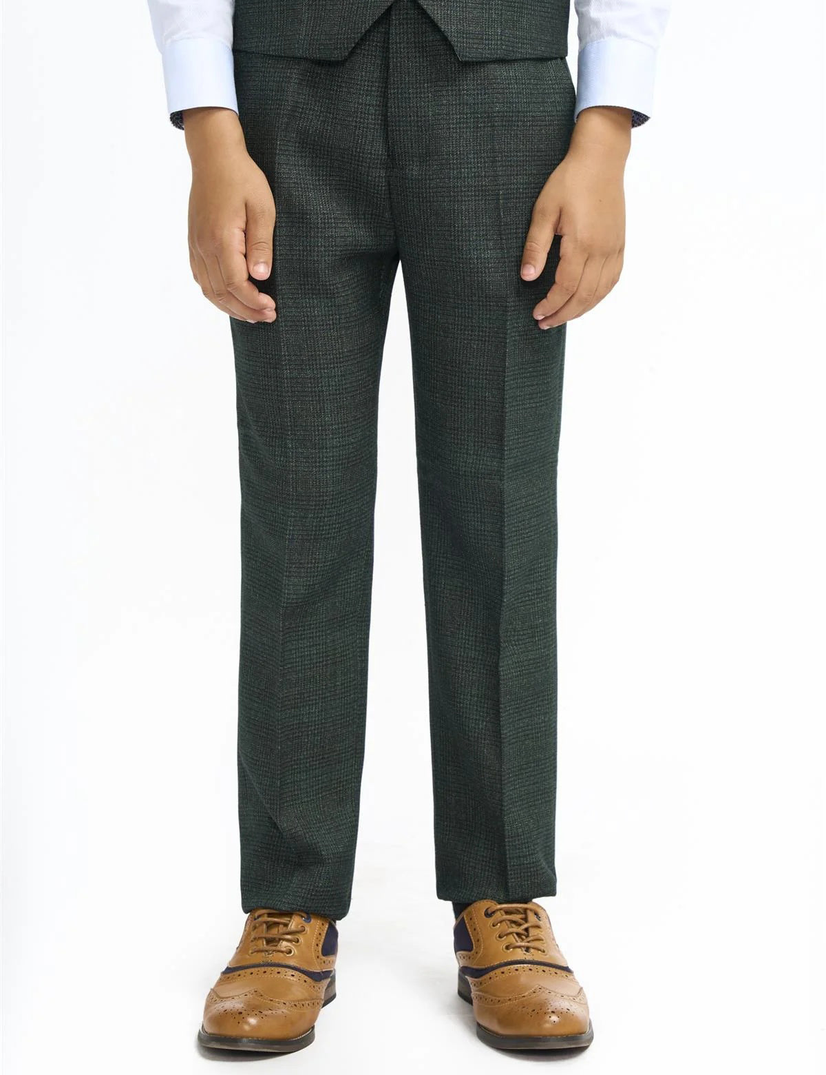 CARIDI OLIVE THREE PIECE BOYS SUIT