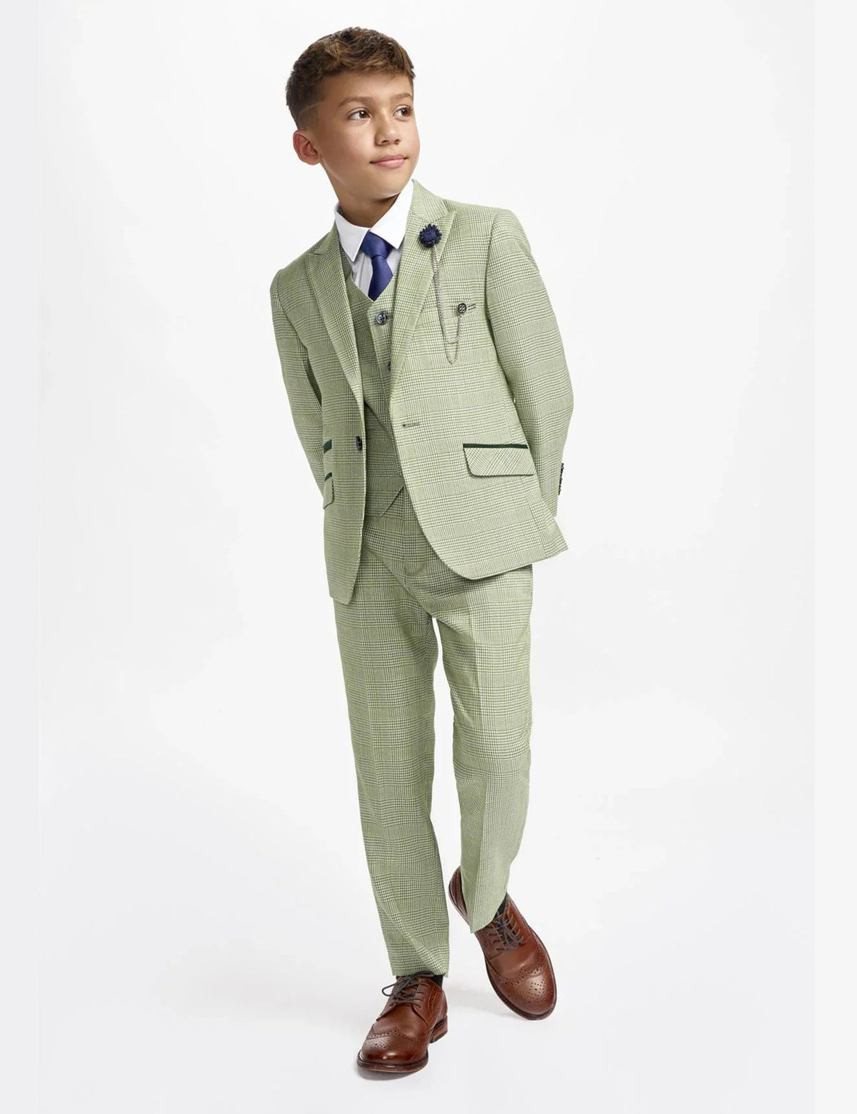 CARIDI SAGE THREE PIECE BOYS SUIT