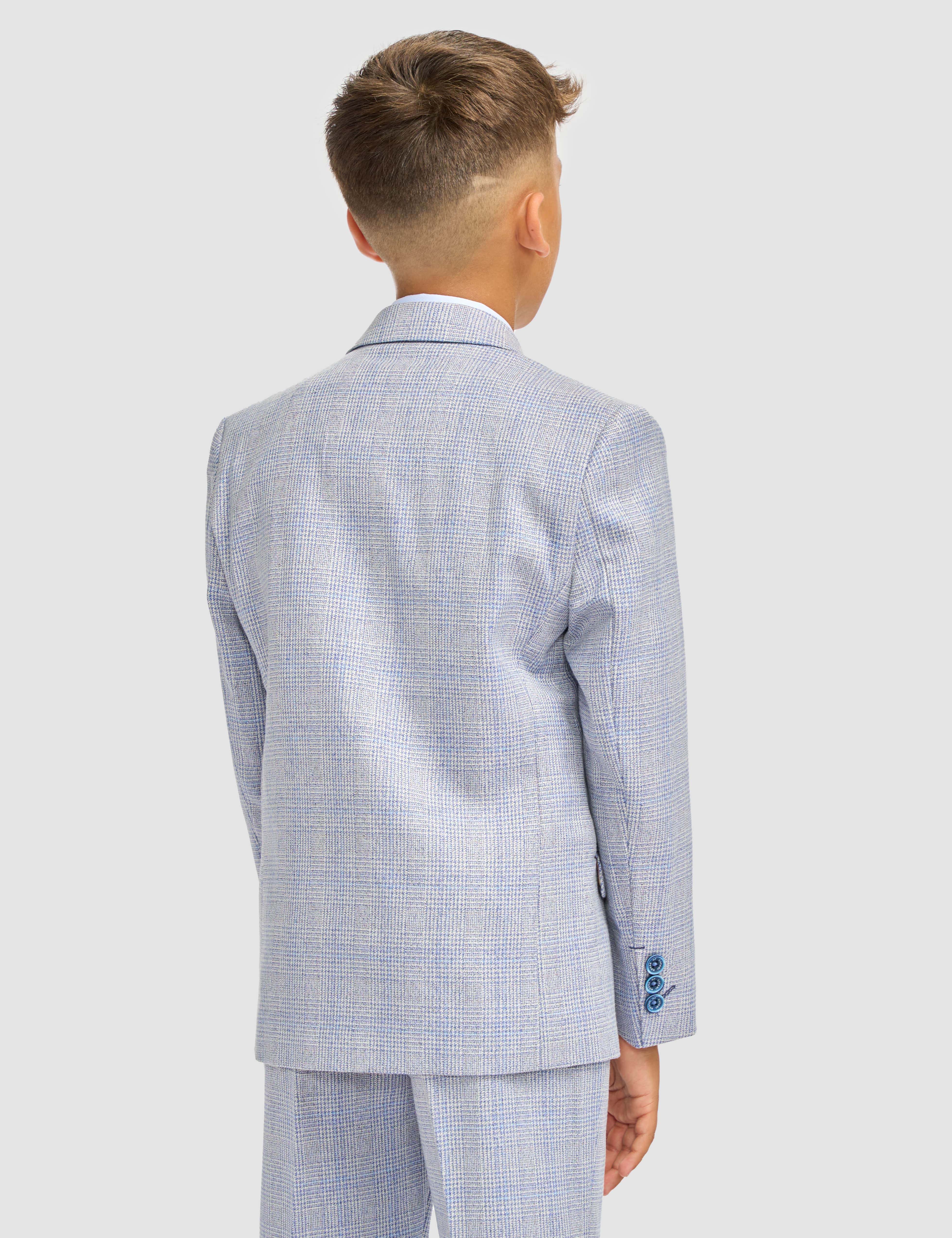 CARIDI SKY BLUE THREE PIECE BOYS SUIT