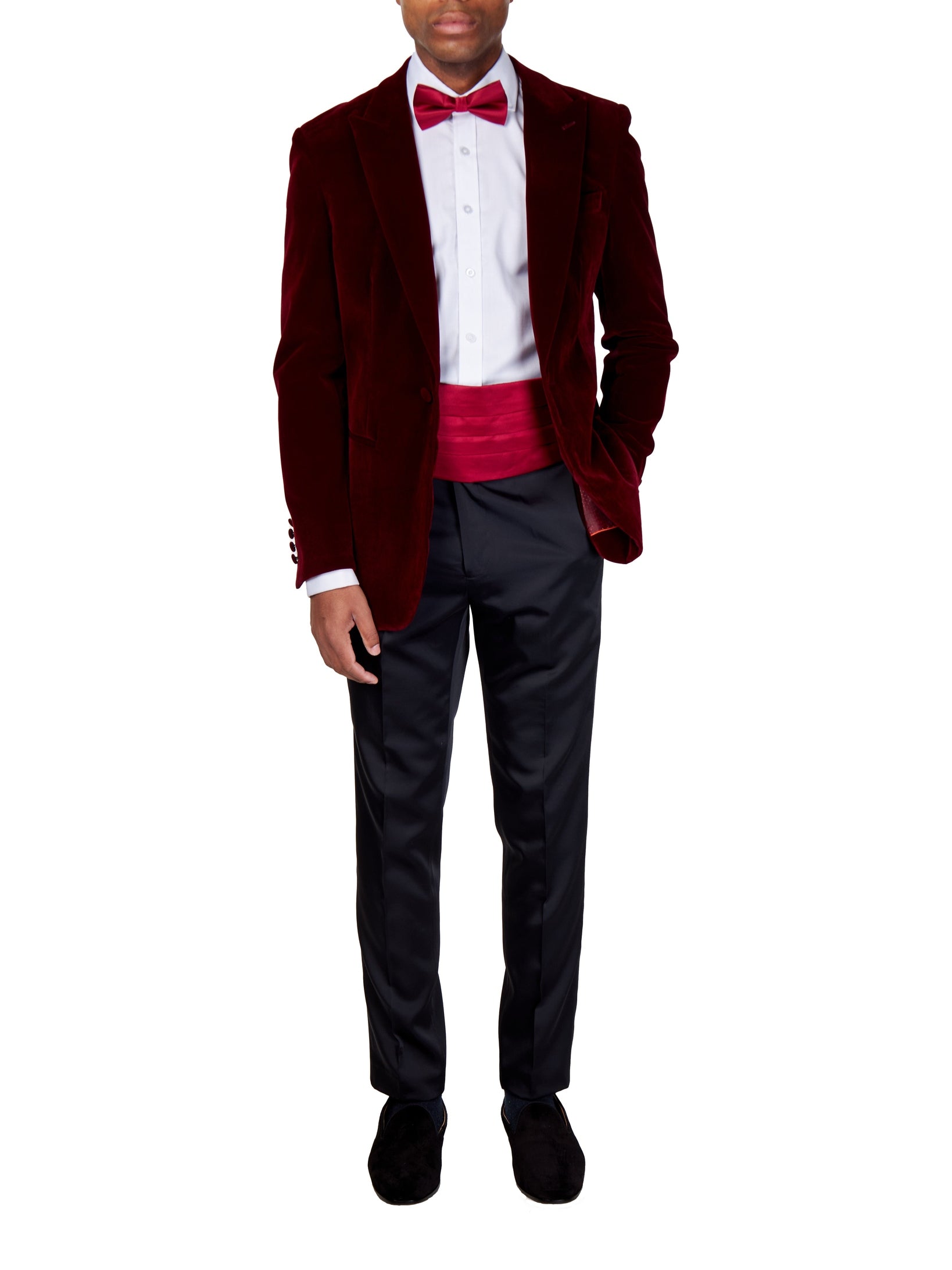 MAROON CUMMERBUND SET
