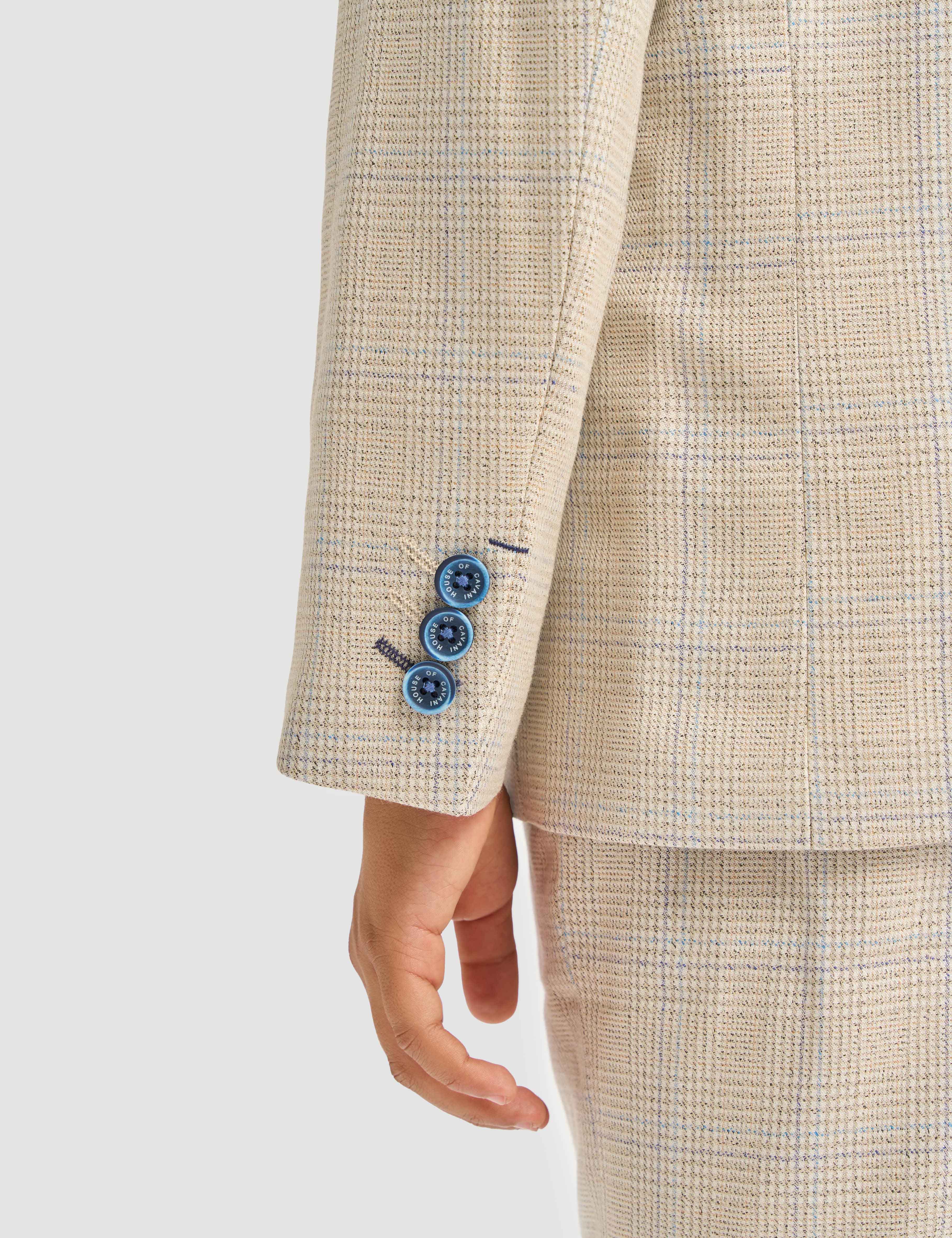 CARIDI BEIGE THREE PIECE BOYS SUIT