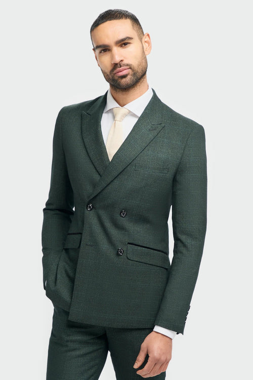 CARIDI – OLIVE GREEN DOUBLE BREASTED BLAZER BY CAVANI