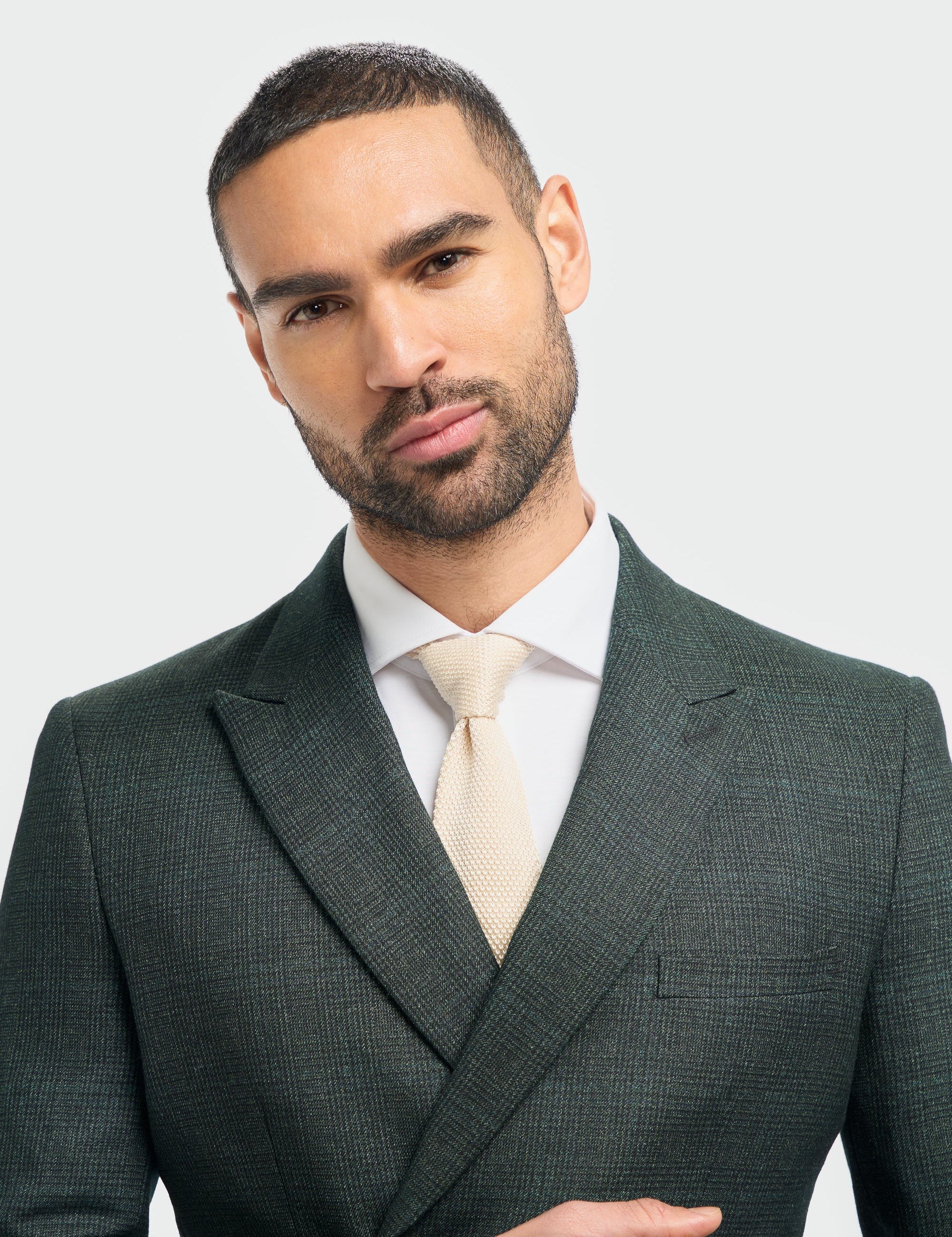CARIDI - OLIVE 2 PIECE DOUBLE BREASTED SUIT BY CAVANI