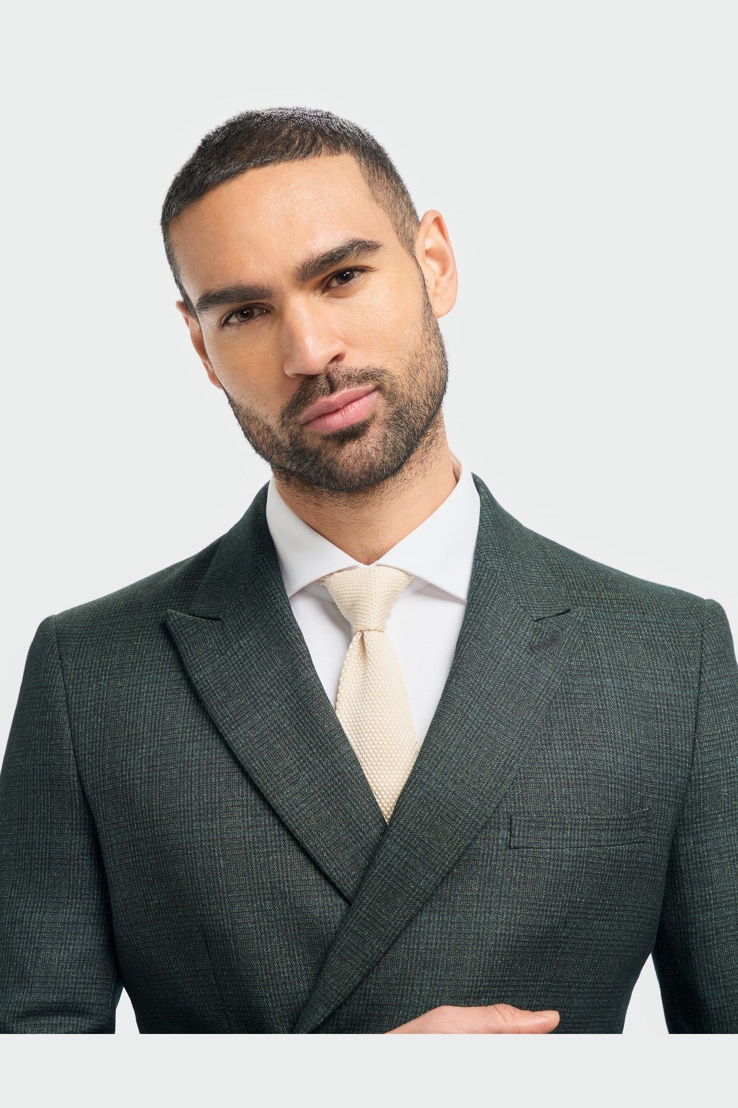 CARIDI - OLIVE 2 PIECE DOUBLE BREASTED SUIT BY CAVANI