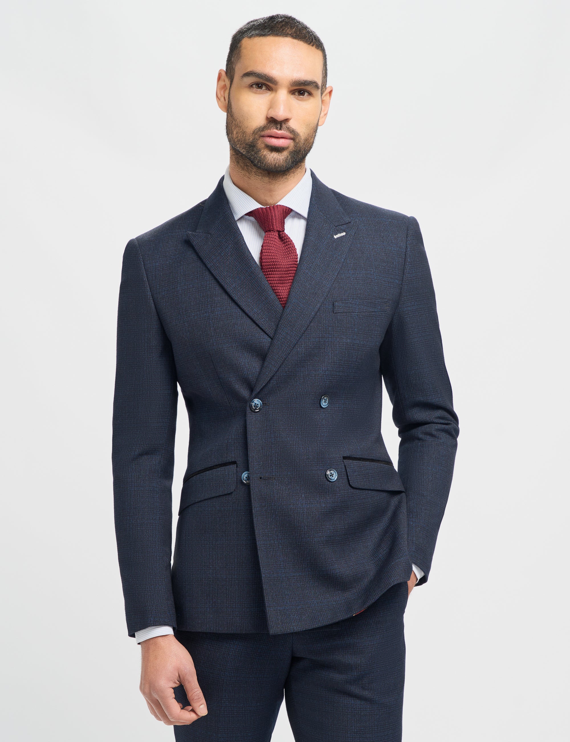 CARIDI - NAVY 2 PIECE DOUBLE BREASTED SUIT BY CAVANI
