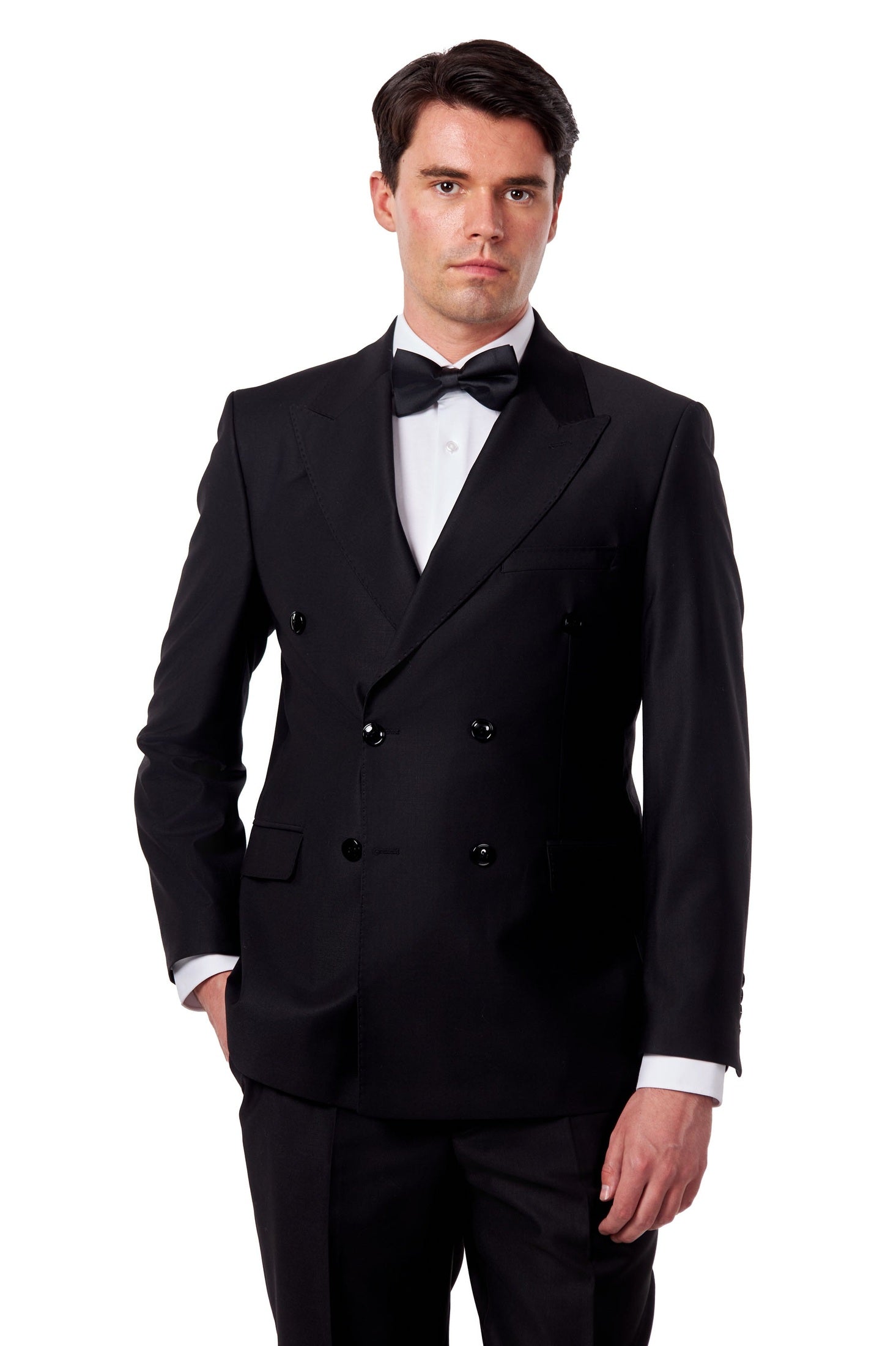 Black Double Breasted Suit – Slim Fit Tuxedo Jacket & Trouser