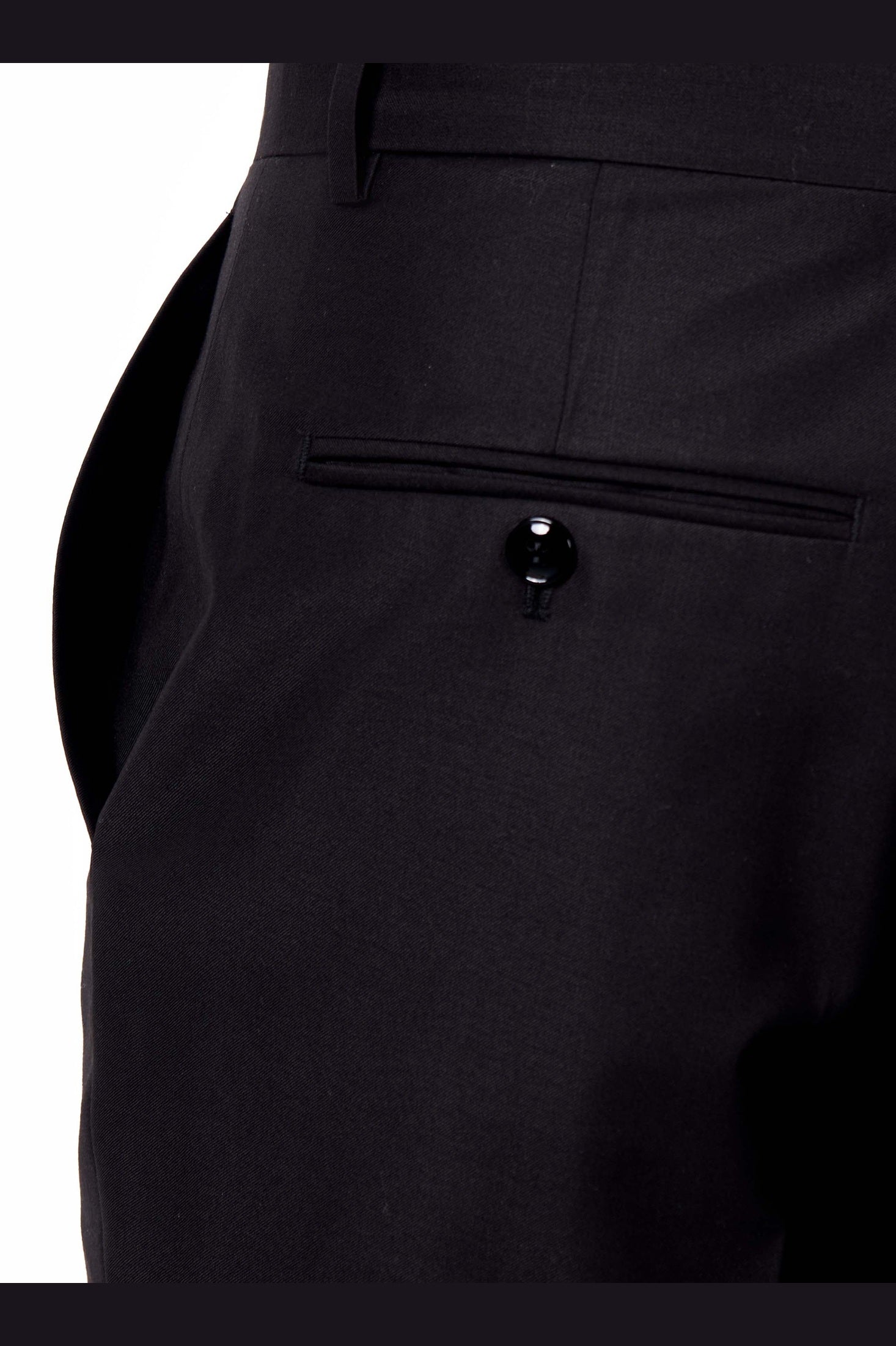 Black Slim Fit Double Breasted Tux Suit with Gold Buttons