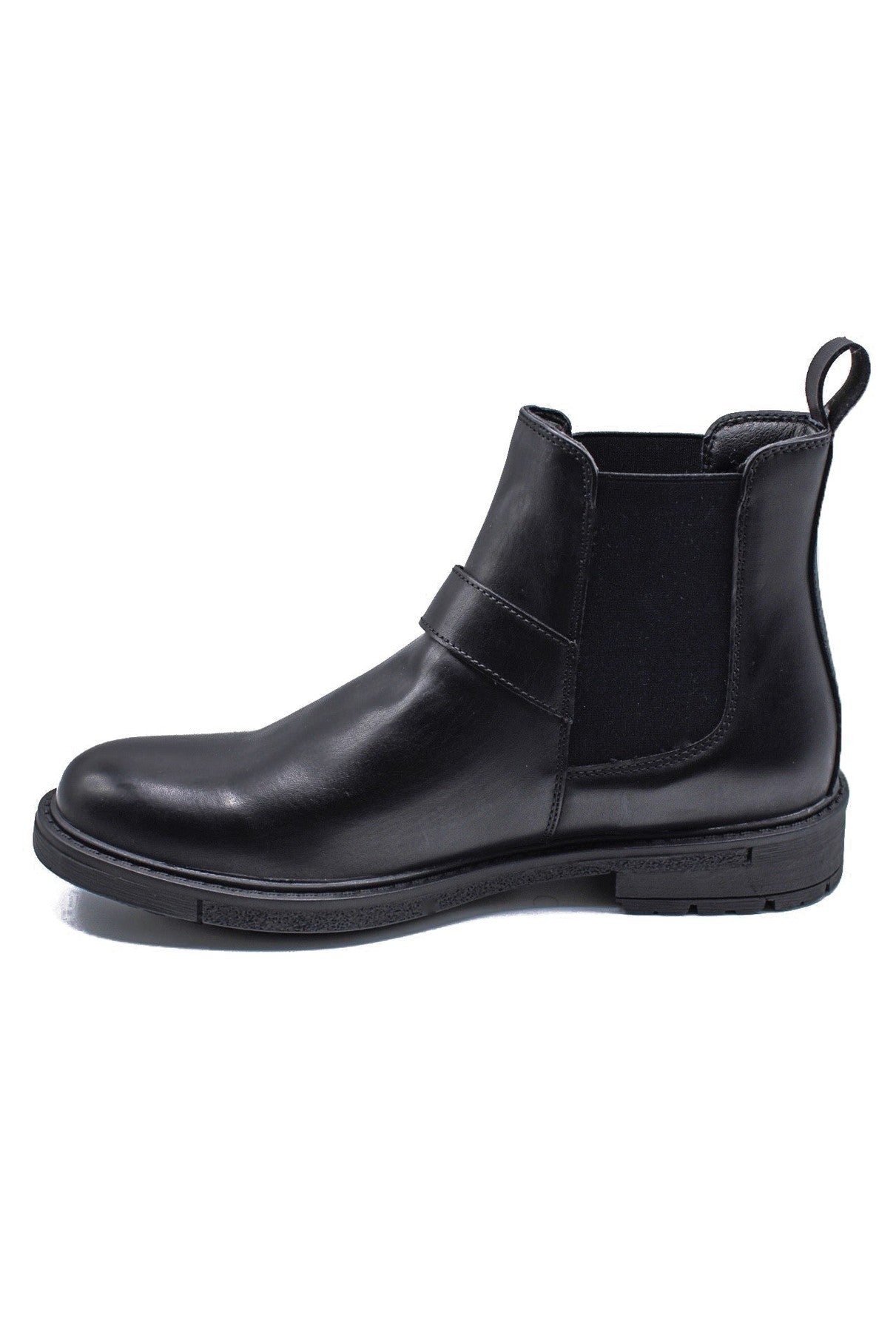 BLACK DEALER BIKER STRAP BOOTS