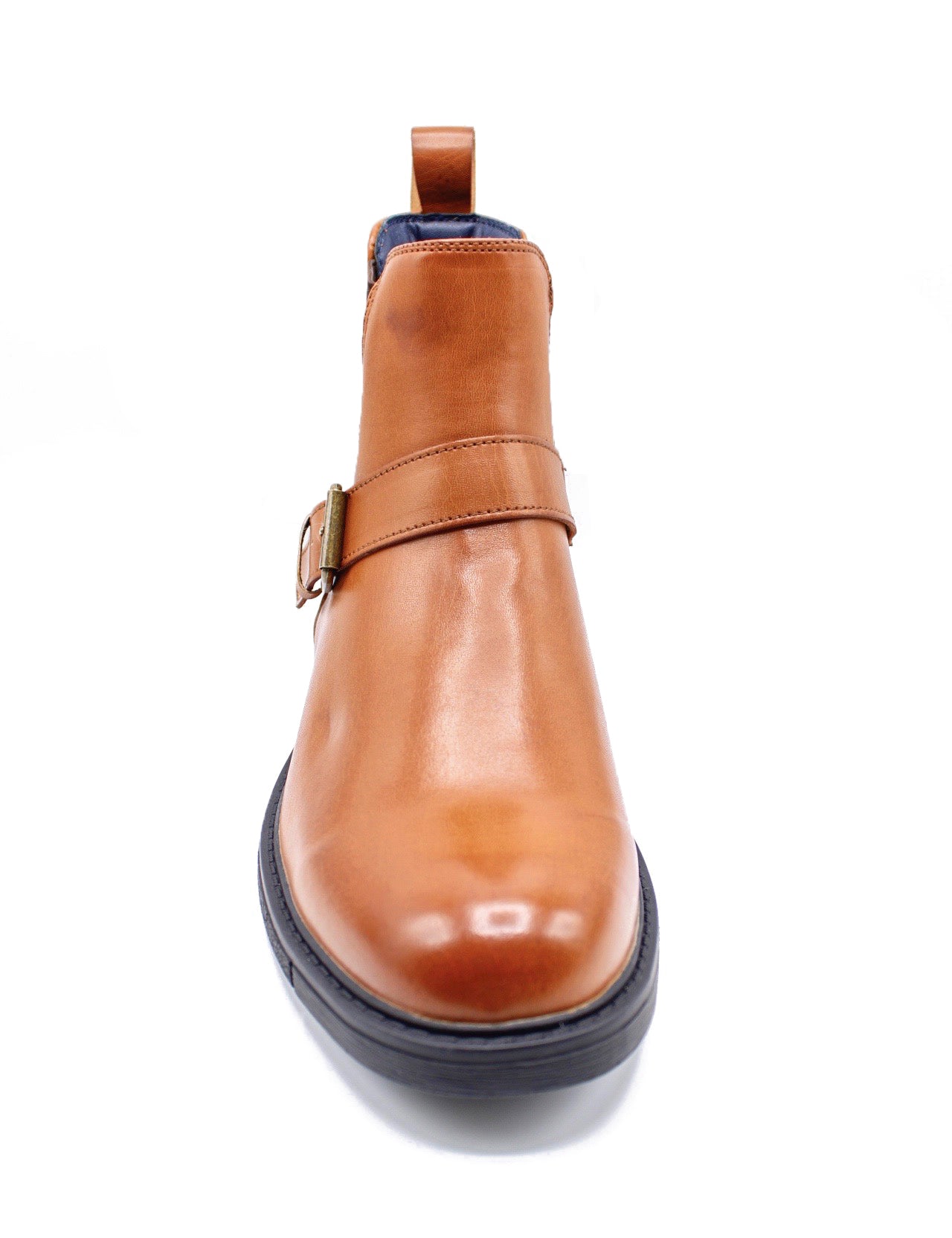 TAN BROWN DEALER BIKER STRAP BOOTS