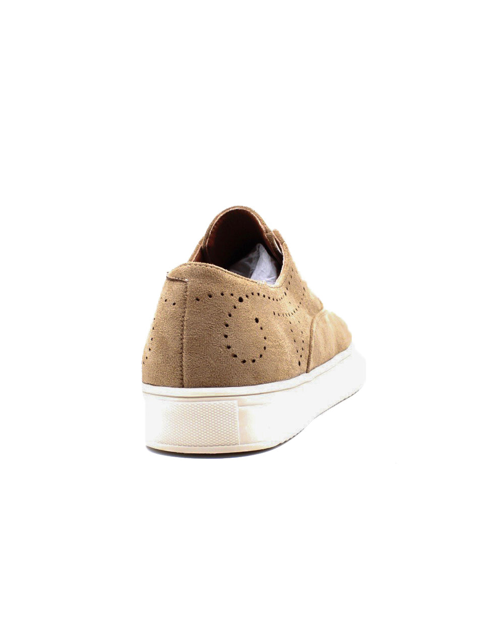 Mens Beige Suede Sports Sneaker Brogue Details