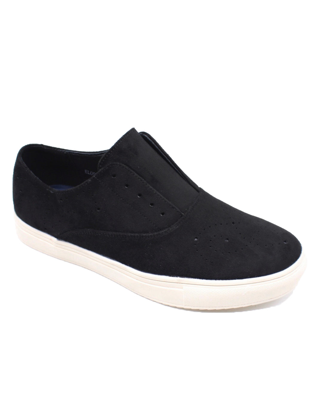 Mens Black Suede Sports Sneaker Brogue Details