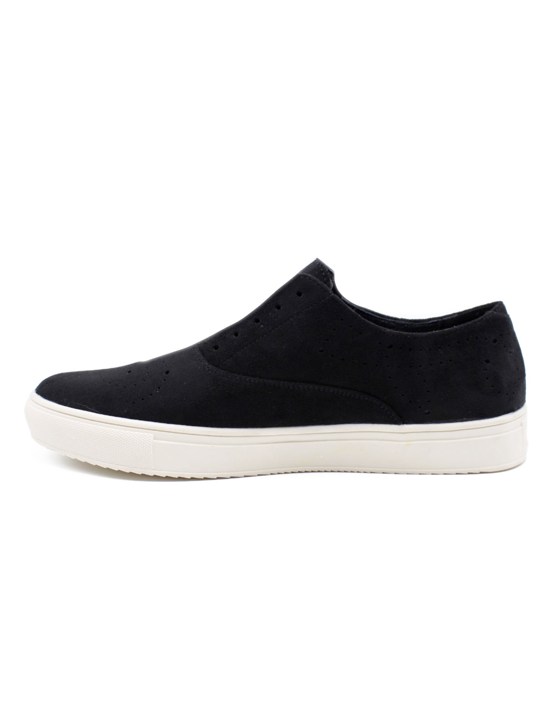 Mens Black Suede Sports Sneaker Brogue Details