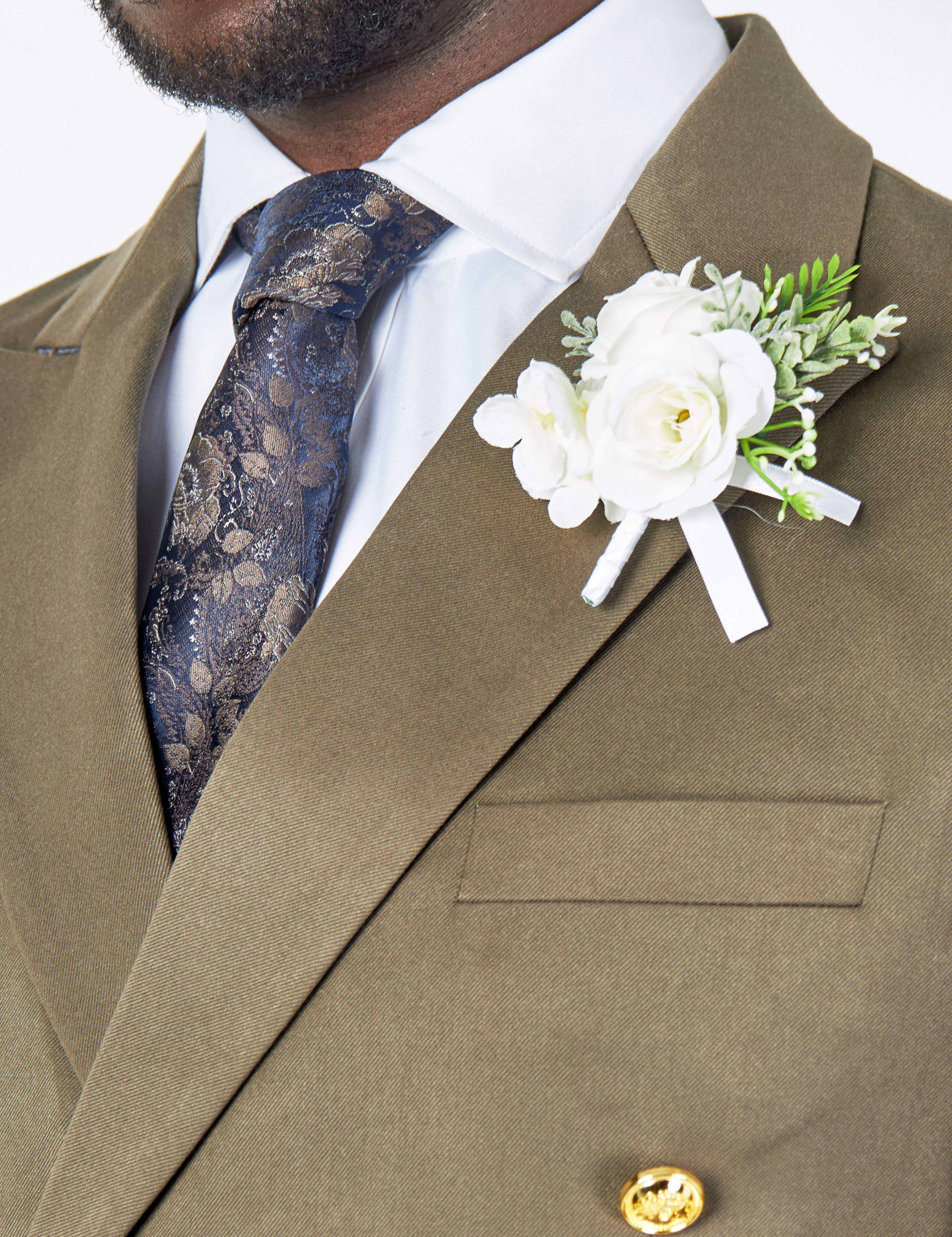 Tuxedo Flower Wedding Boutonniere Lapel Pin