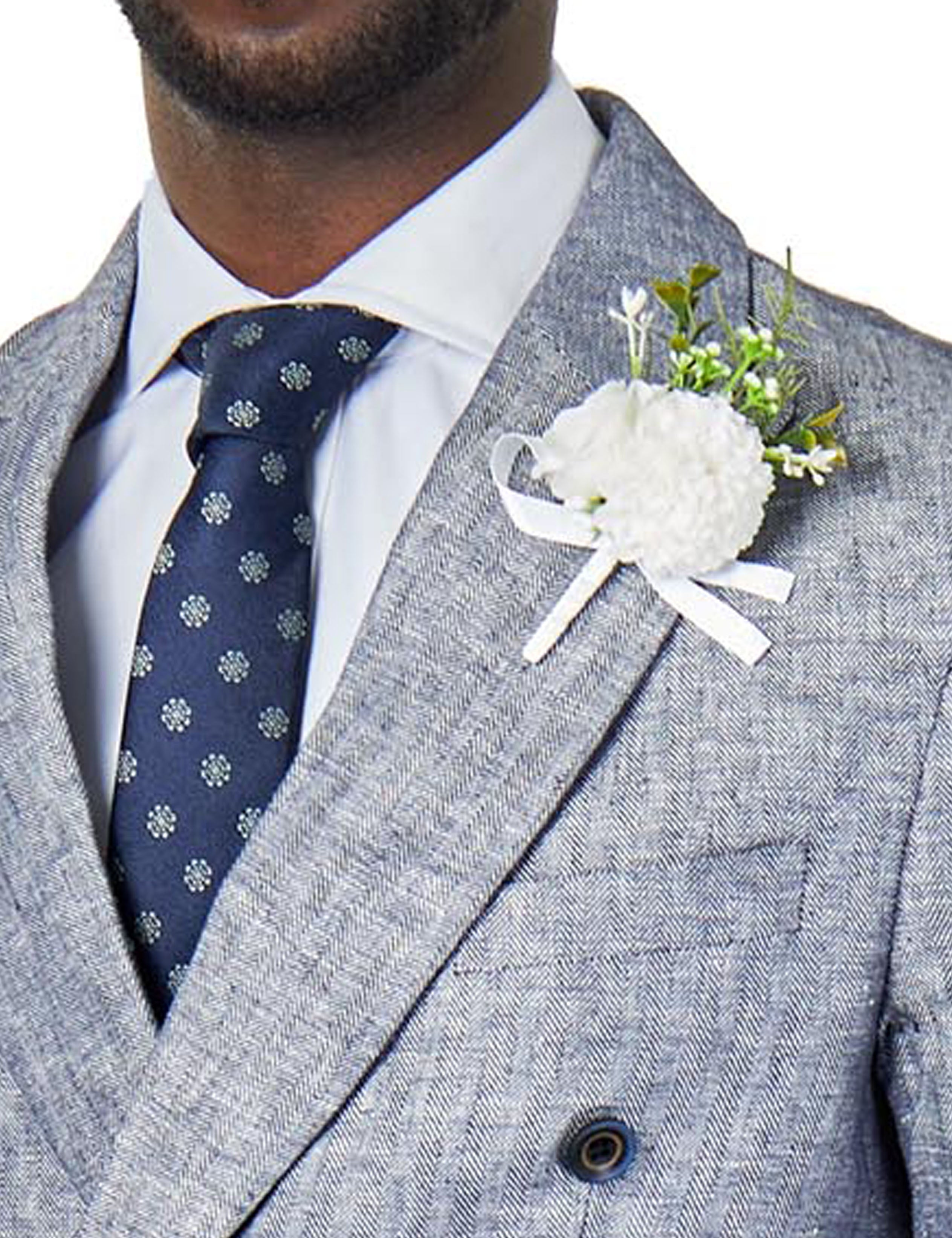 Tuxedo Flower Wedding Boutonniere Lapel Pin
