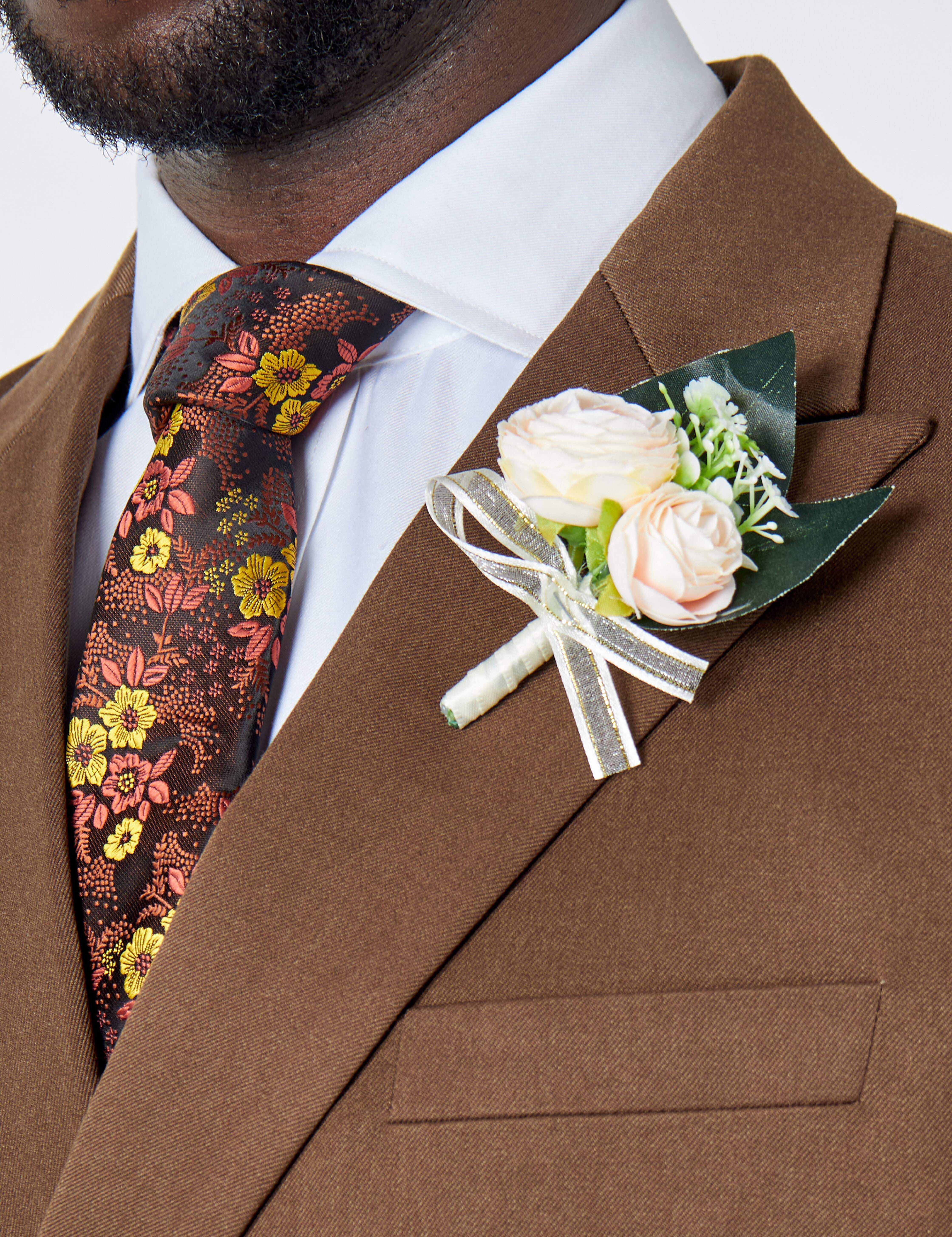 Tuxedo Flower Wedding Boutonniere Lapel Pin
