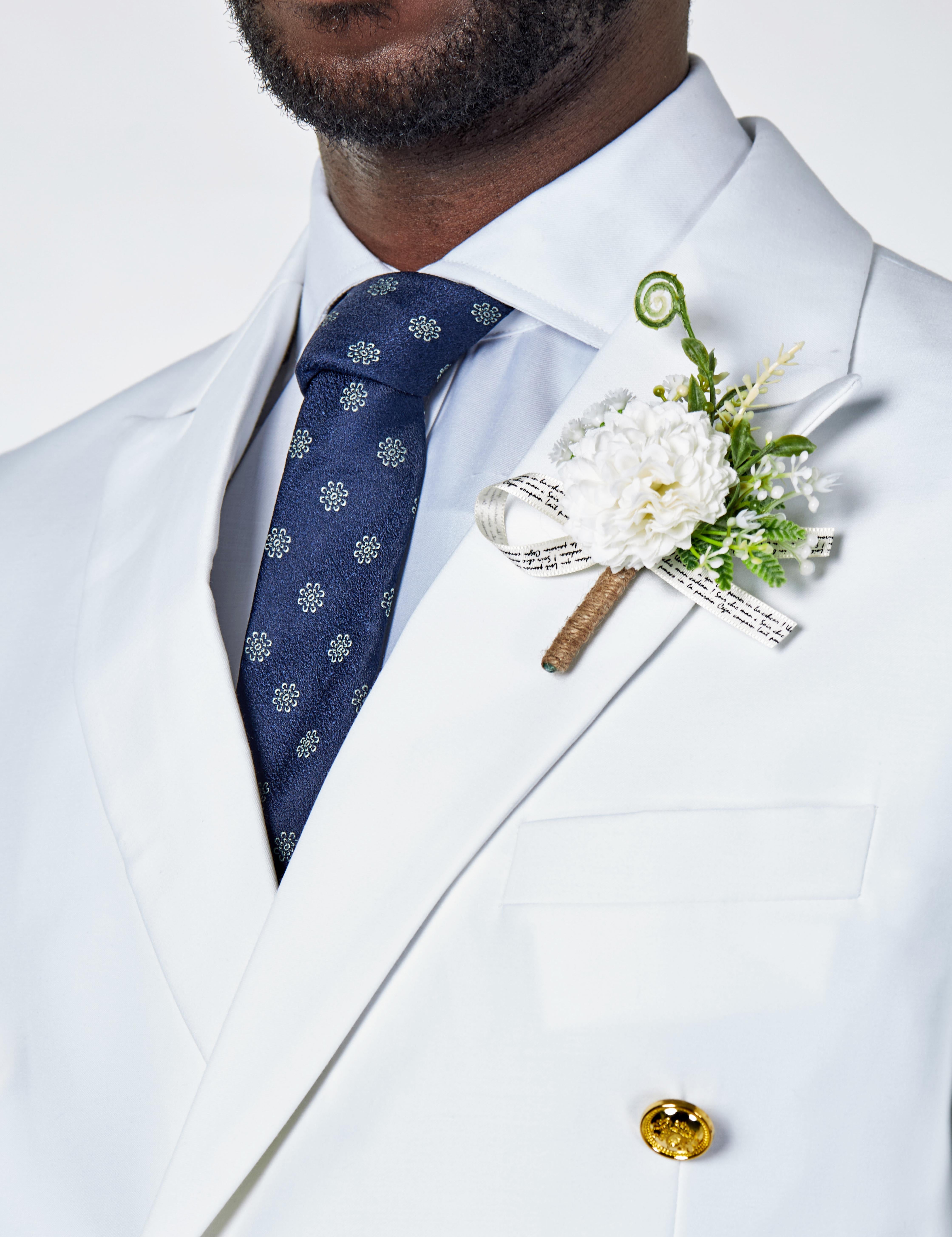 Tuxedo Flower Wedding Boutonniere Lapel Pin