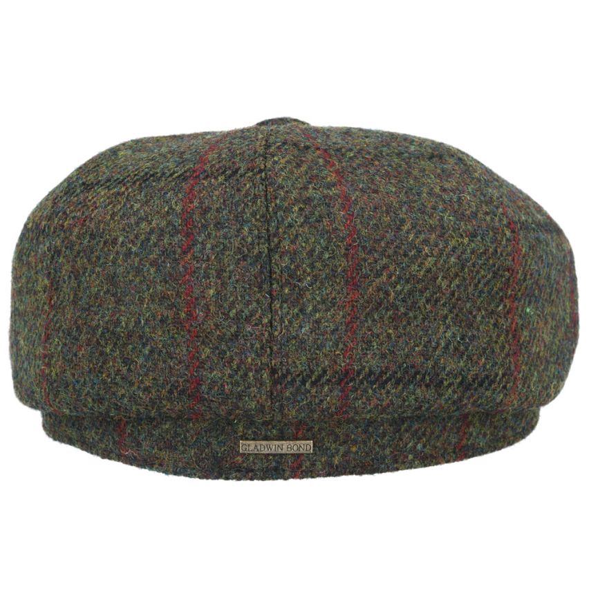 HARRIS TWEED - PURE WOOL GREEN FLAT CAP