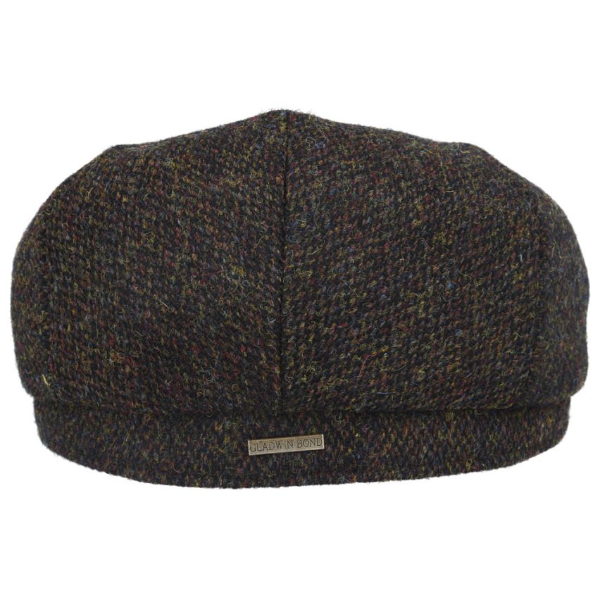 HARRIS TWEED - PURE SCOTTISH WOOL FLAT CAP IN GREEN