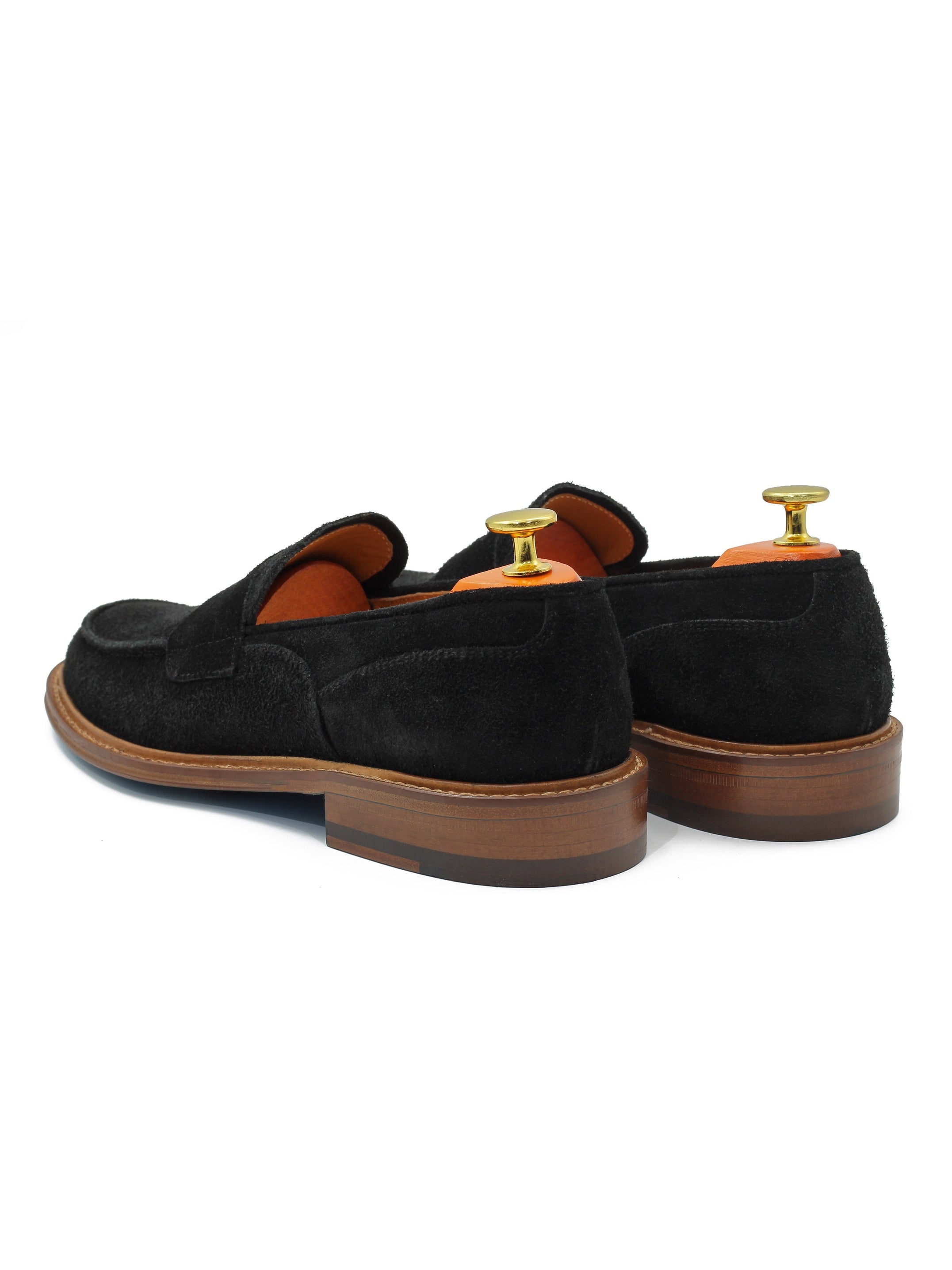BLACK SUEDE PENNY LOAFER