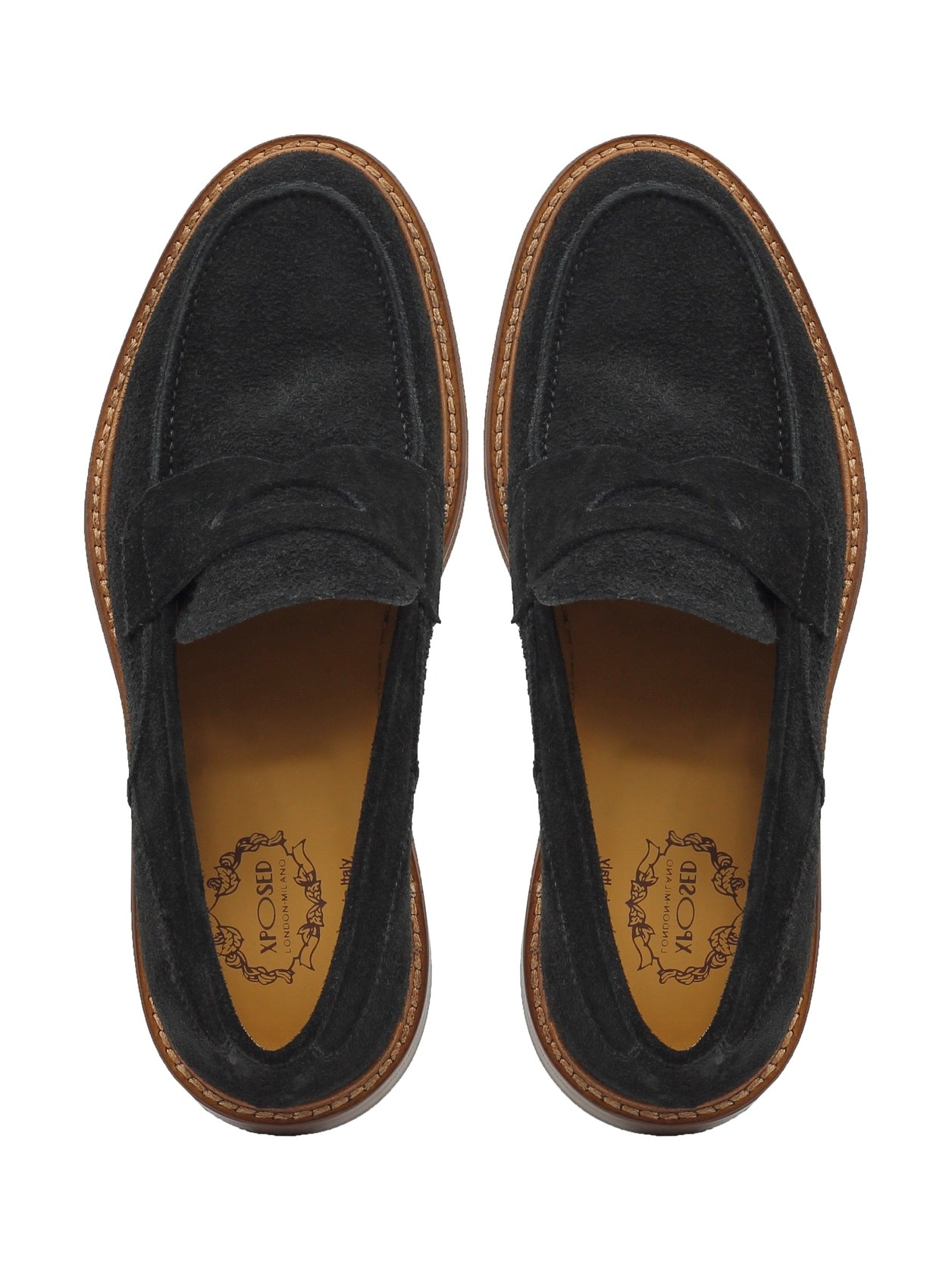 BLACK SUEDE PENNY LOAFER