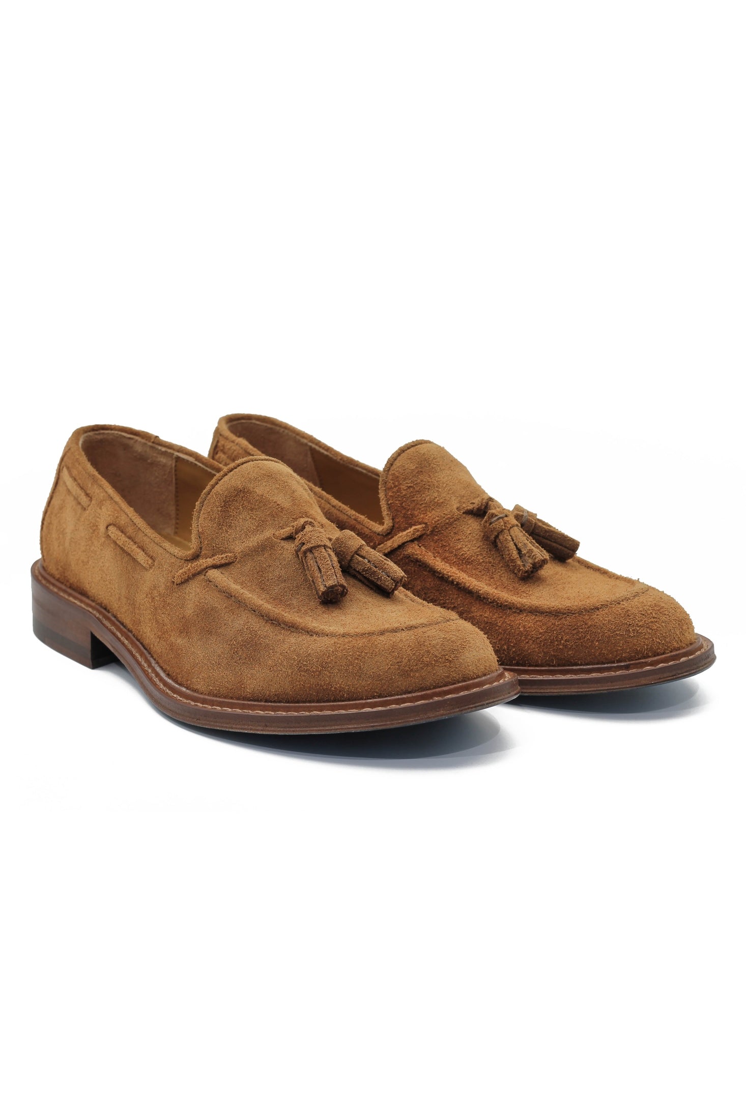 TAN ITALIAN SUEDE TASSEL LOAFER
