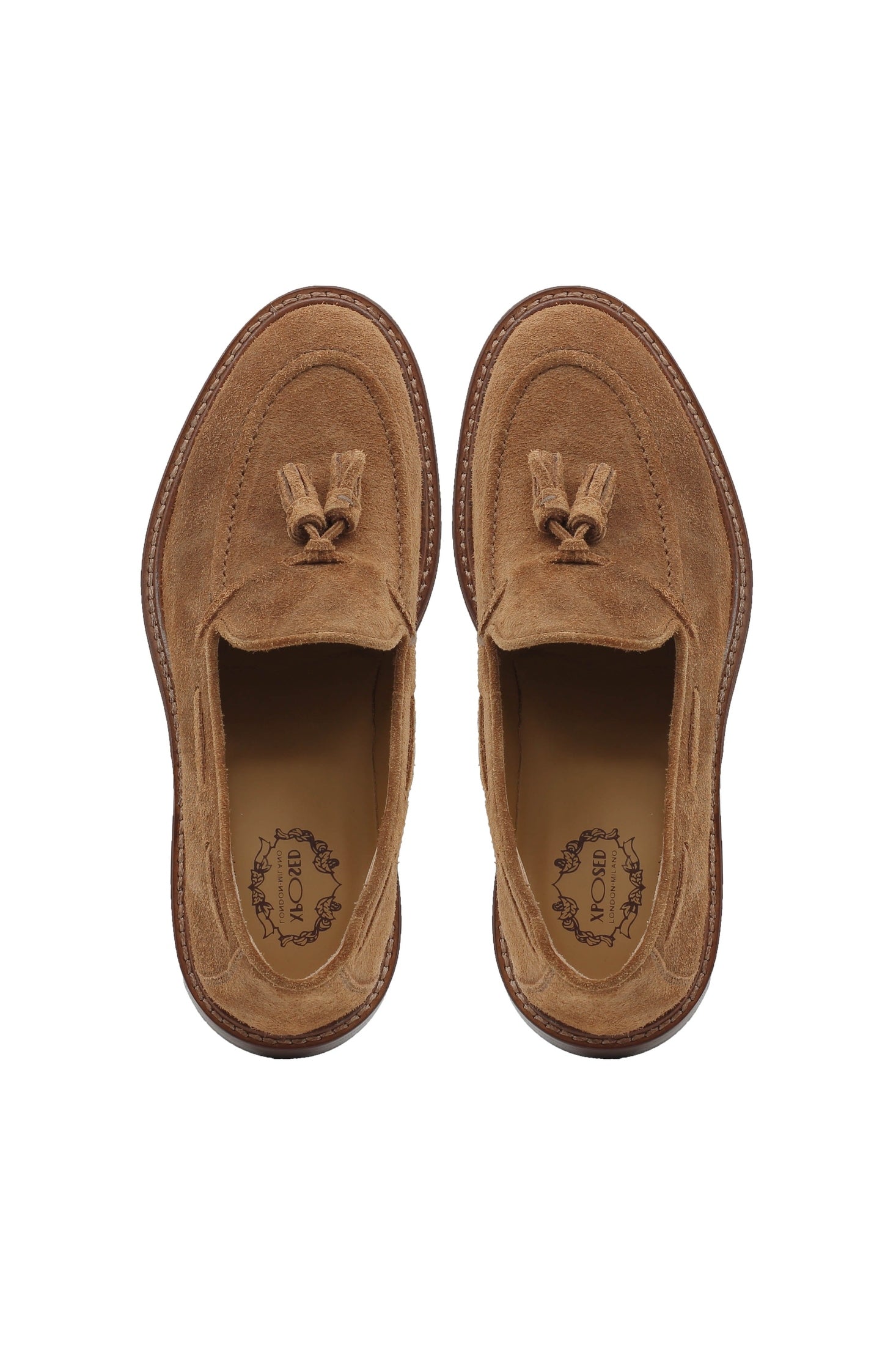 TAN ITALIAN SUEDE TASSEL LOAFER