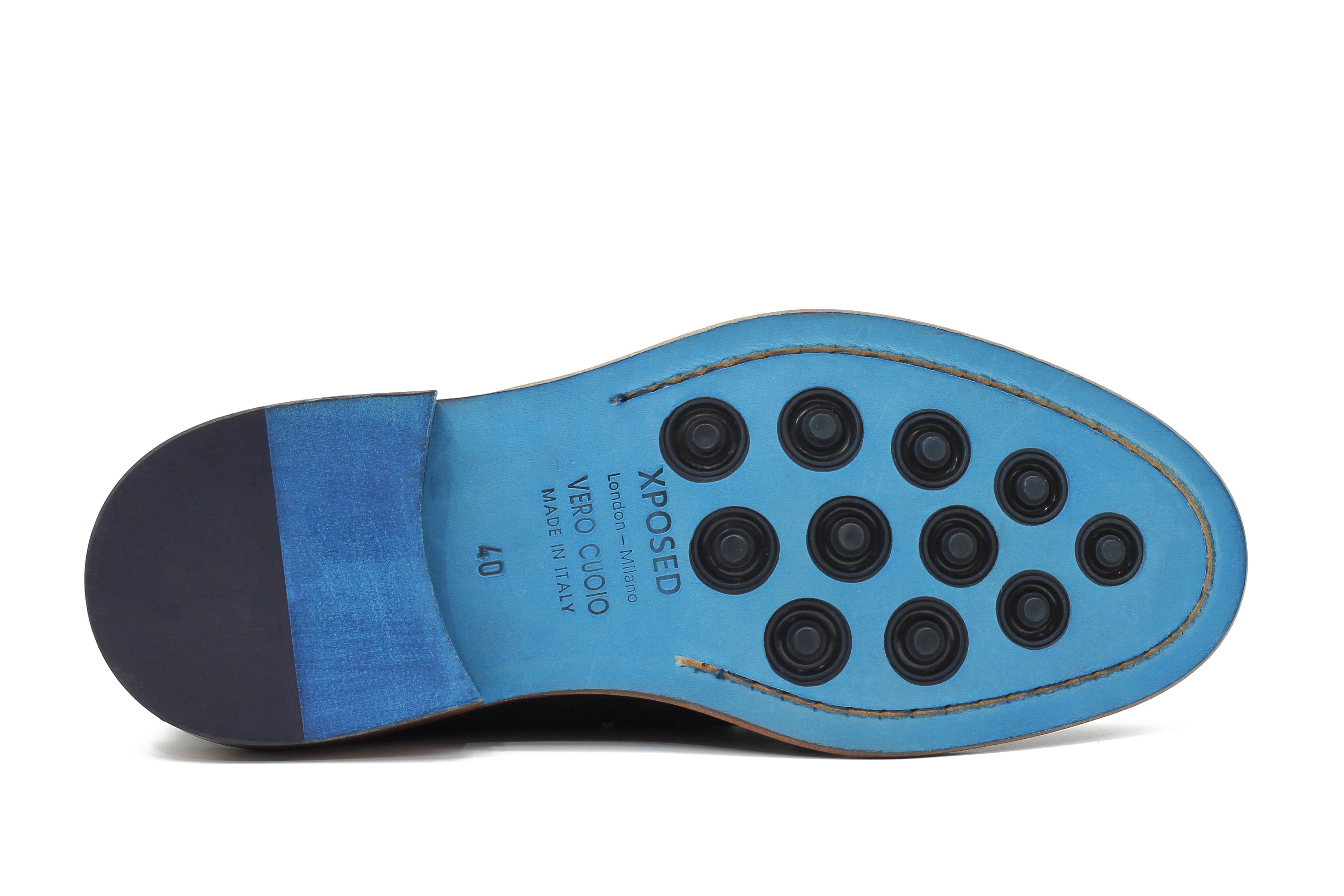 BLACK ITALIAN SUEDE TASSEL LOAFER