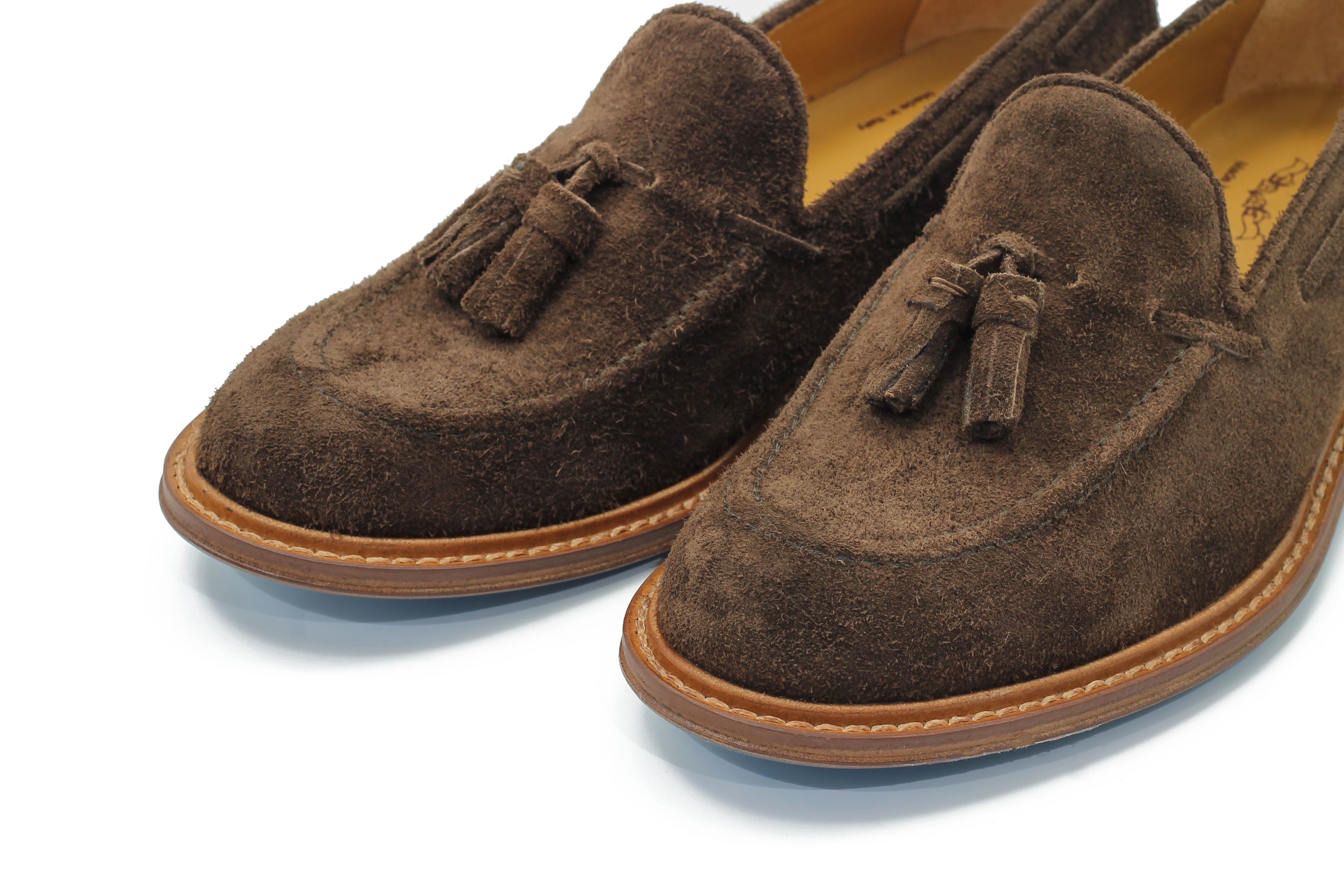 BROWN ITALIAN SUEDE TASSEL LOAFER
