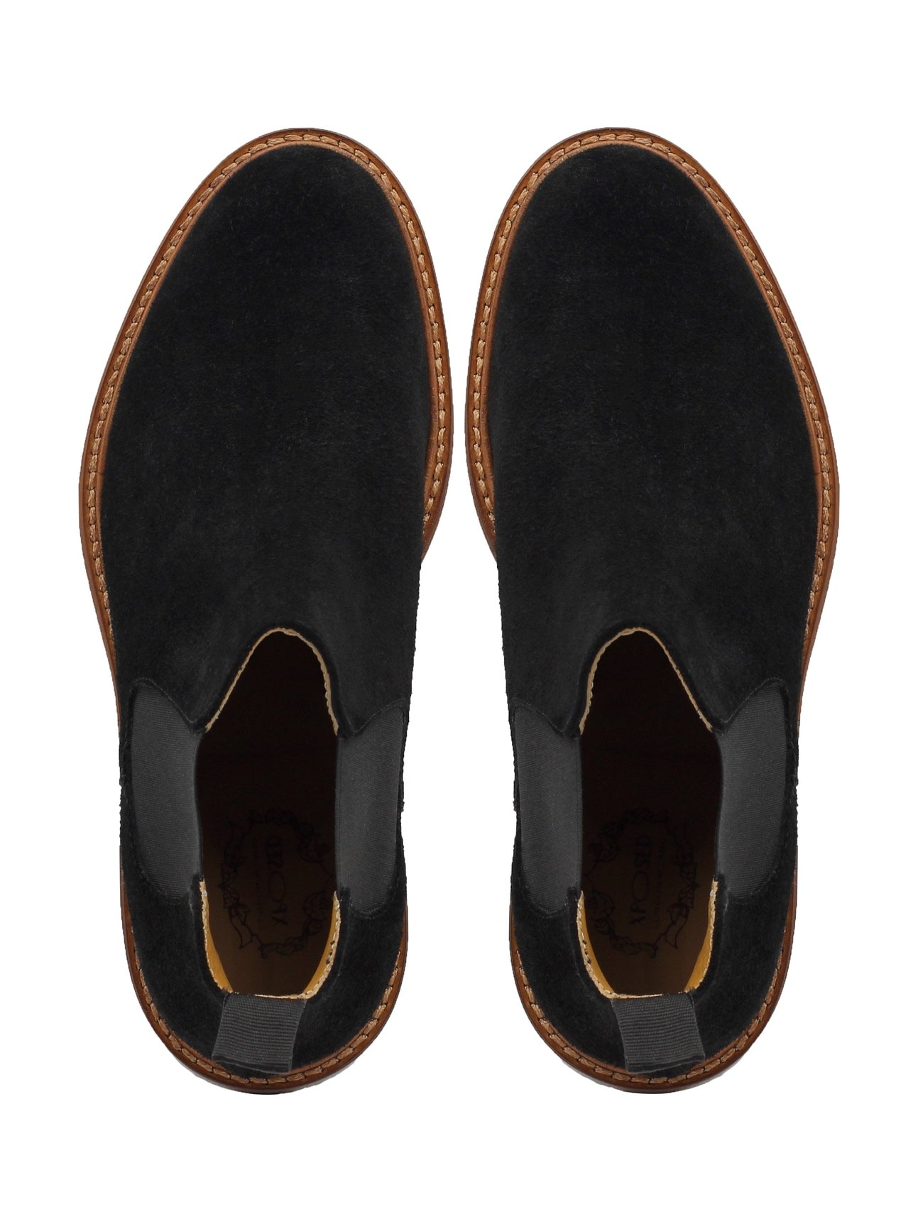 BLACK ITALIAN SUEDE LEATHER CHELSEA BOOTS