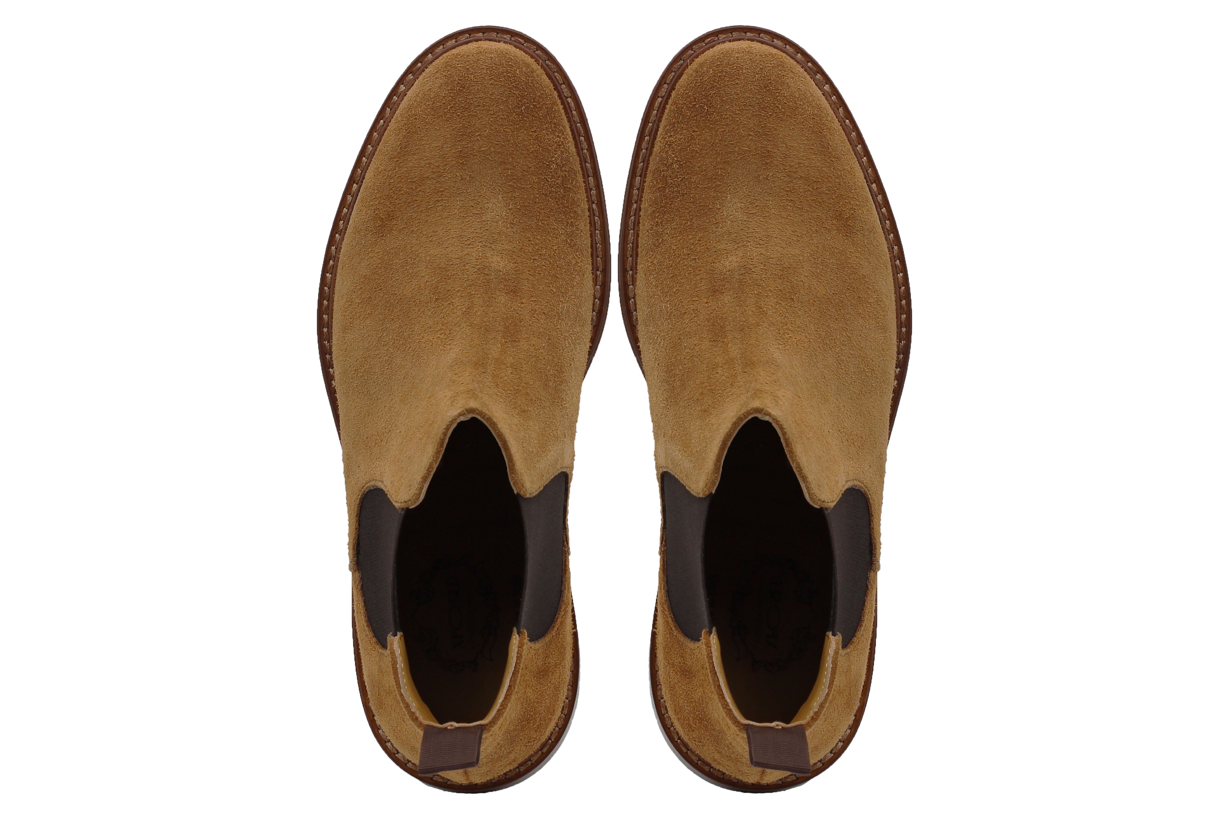 TAN ITALIAN SUEDE LEATHER CHELSEA BOOTS