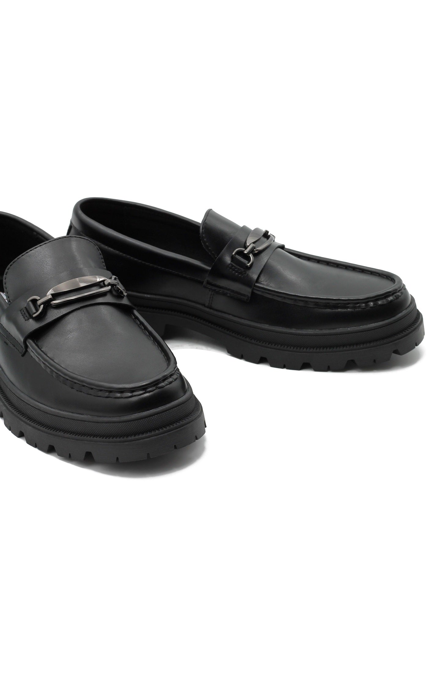 BLACK SNAFFLE BIT LOAFERS