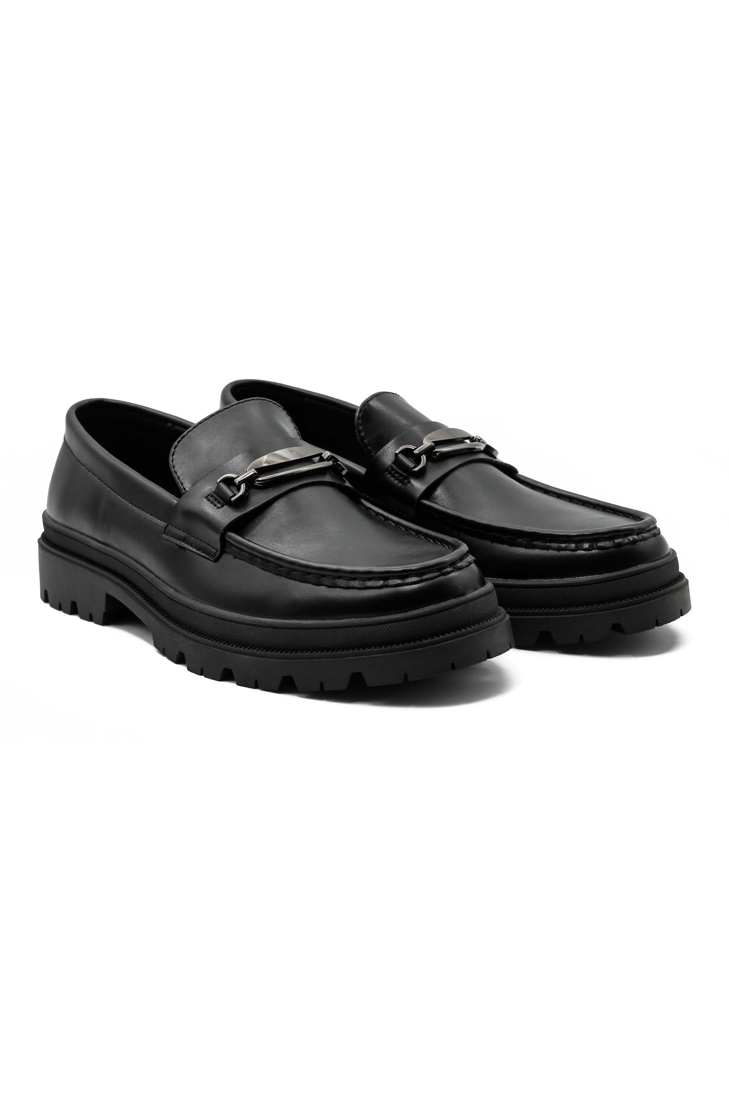 BLACK SNAFFLE BIT LOAFERS