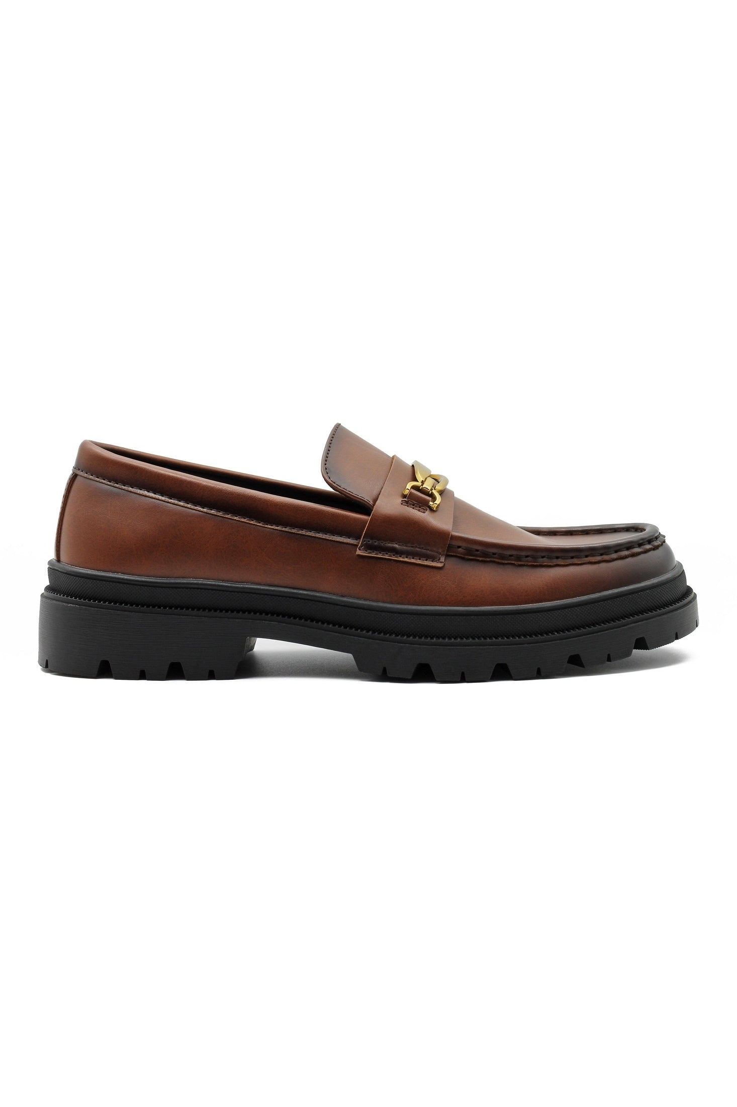 BROWN SNAFFLE BIT LOAFERS