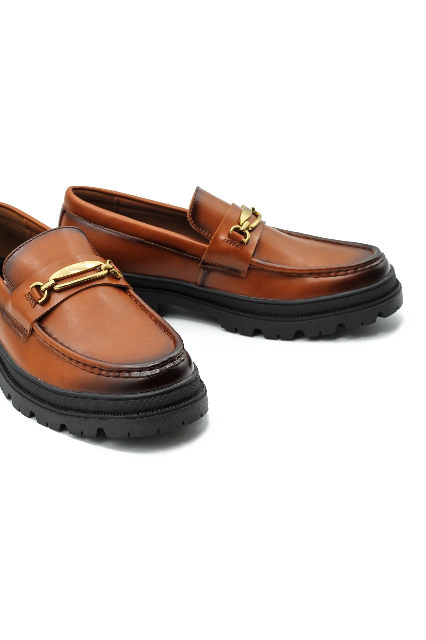 TAN SNAFFLE BIT LOAFERS