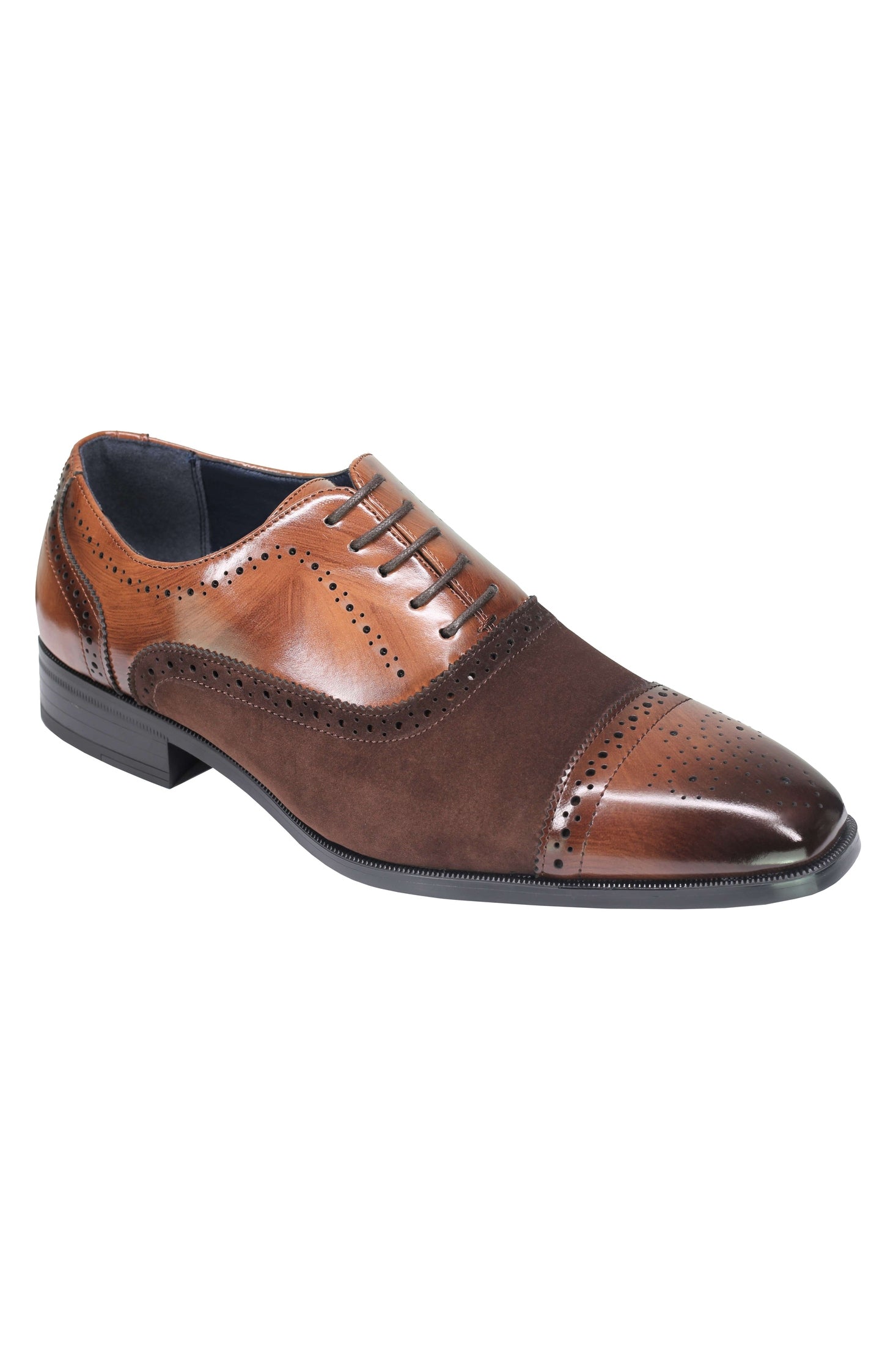BROGUE - SUEDE & LEATHER OXFORD LACE UP