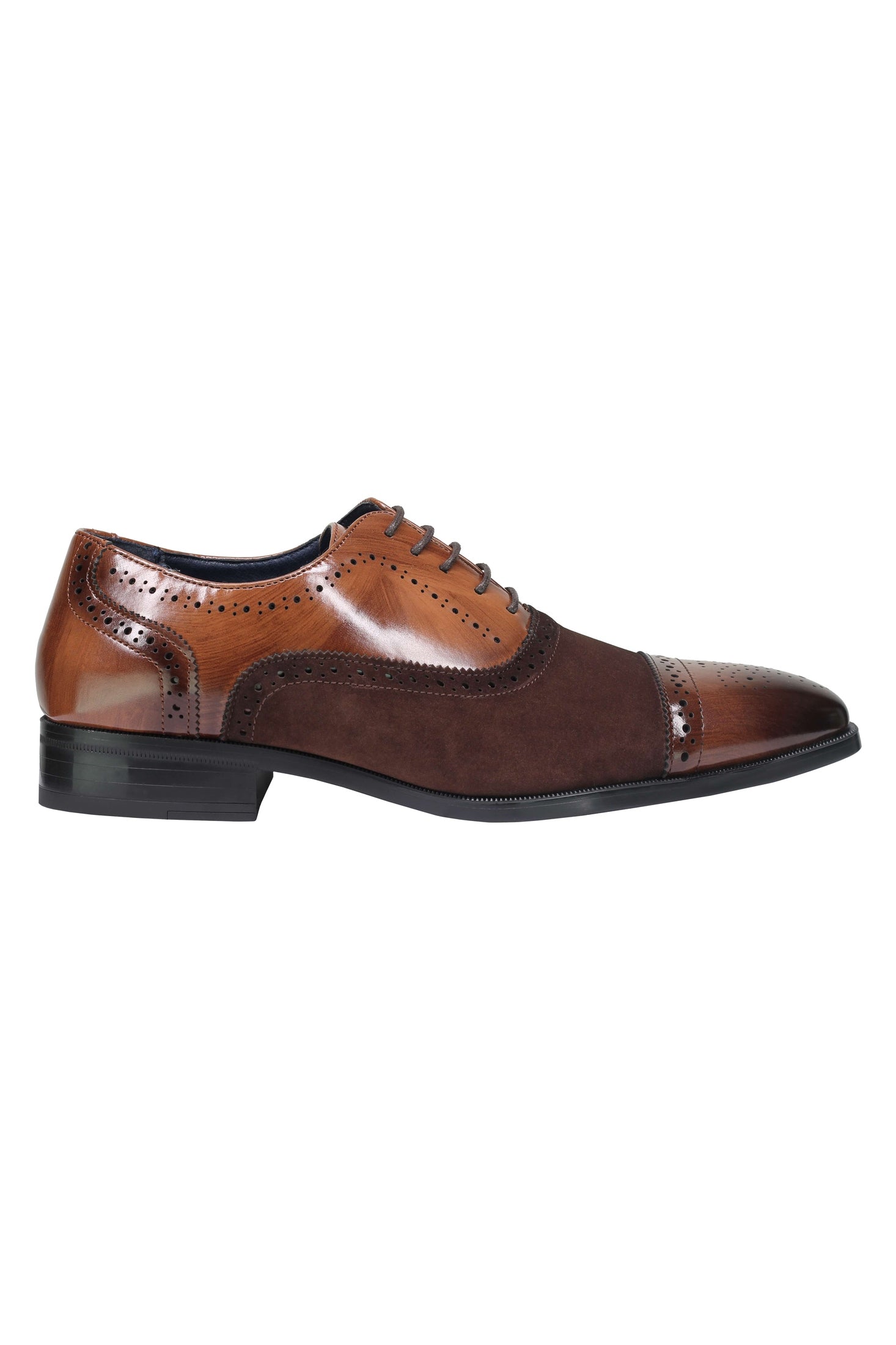 BROGUE - SUEDE & LEATHER OXFORD LACE UP