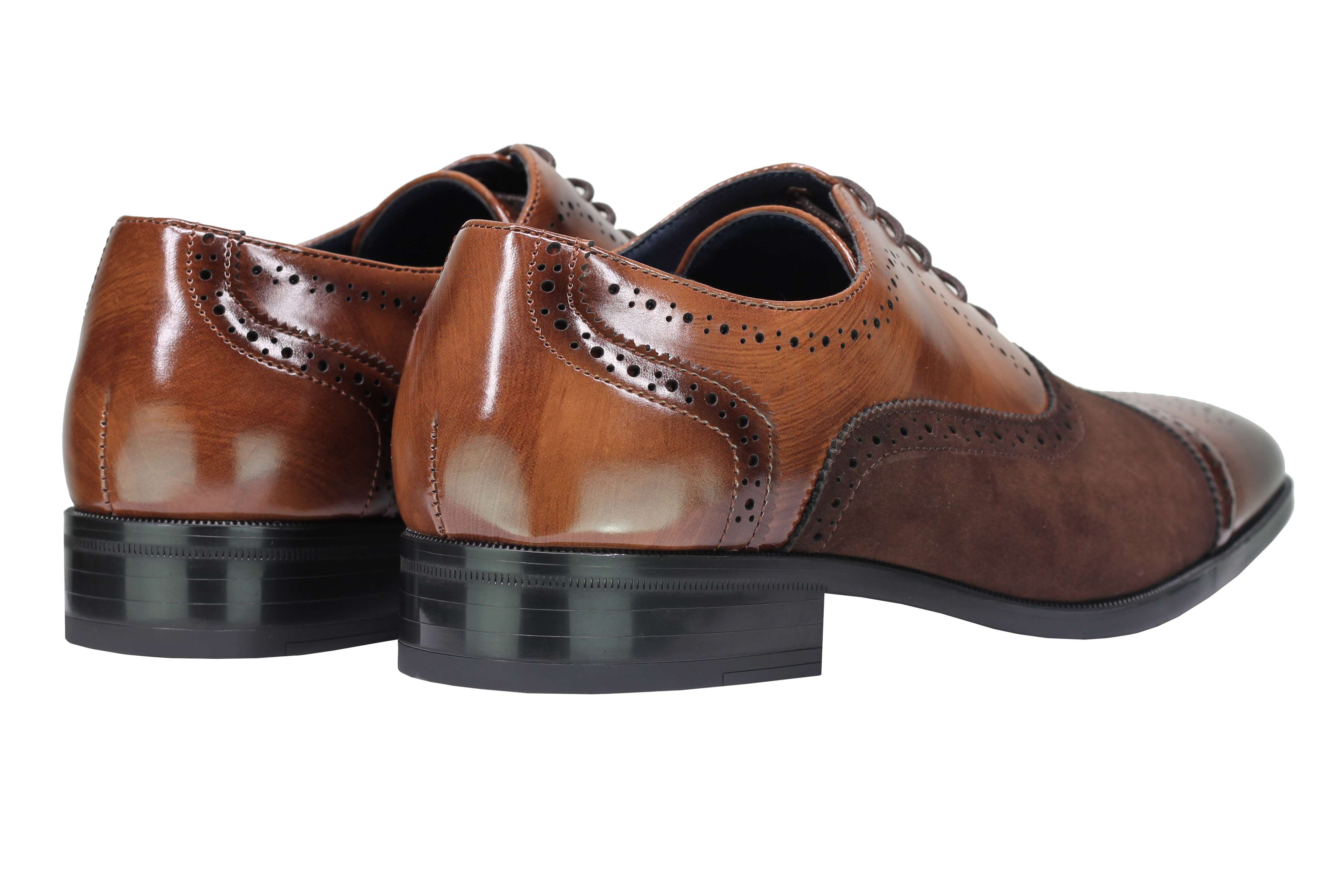 BROGUE - SUEDE & LEATHER OXFORD LACE UP